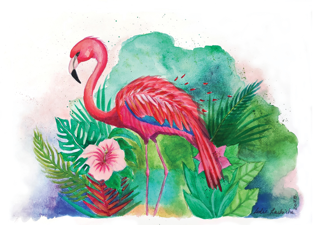 Flamingo — Art Greeting Card | Summer Collection