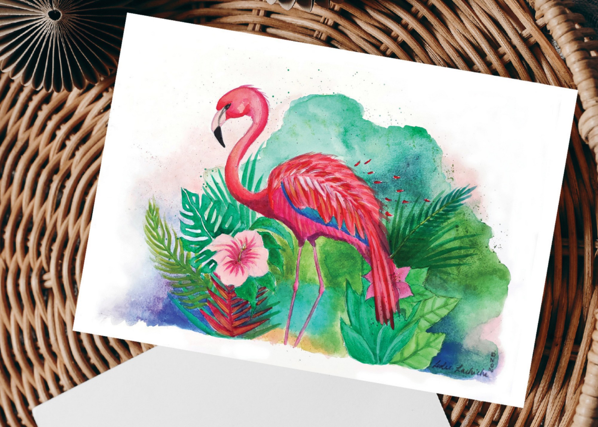 Flamingo — Art Greeting Card | Summer Collection