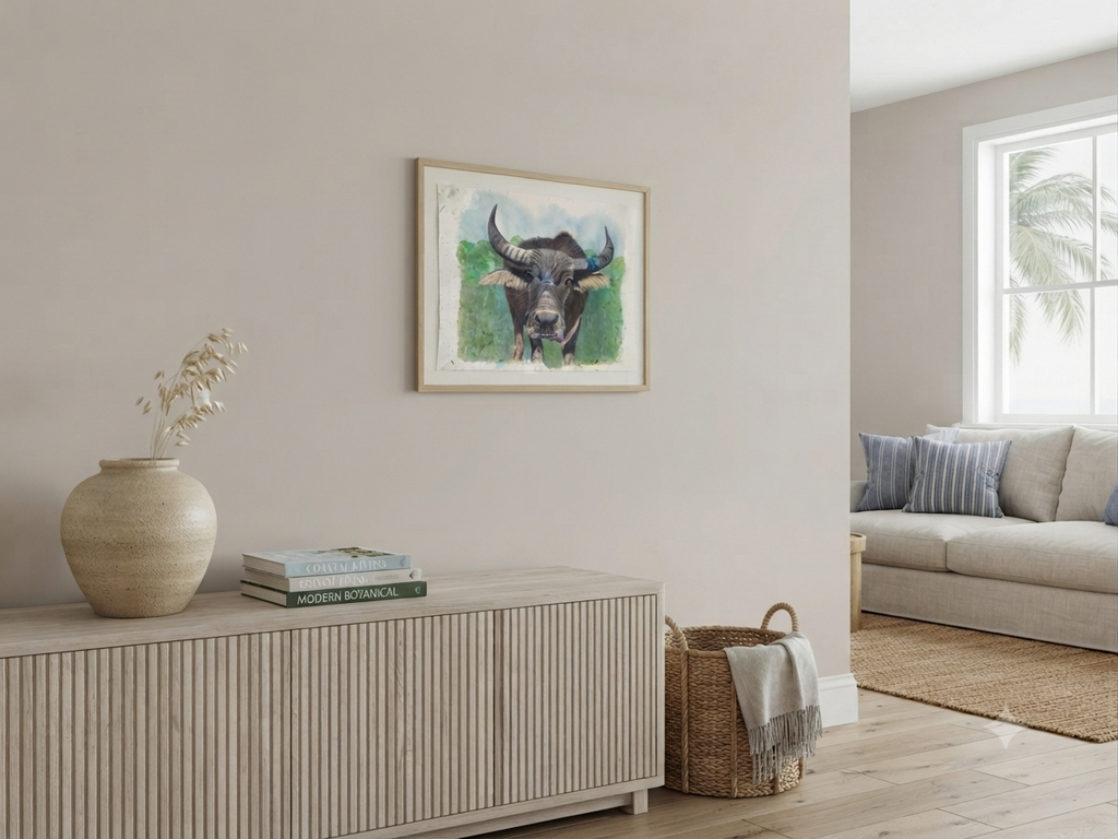 Buffalo 1233 - Art Poster | Gold/ silver Foil | A3 | Lantau | HK LOCAL