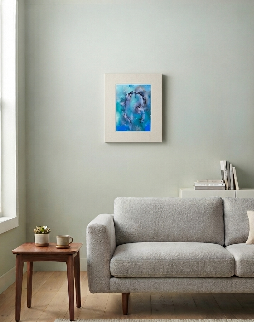 painting in living room 