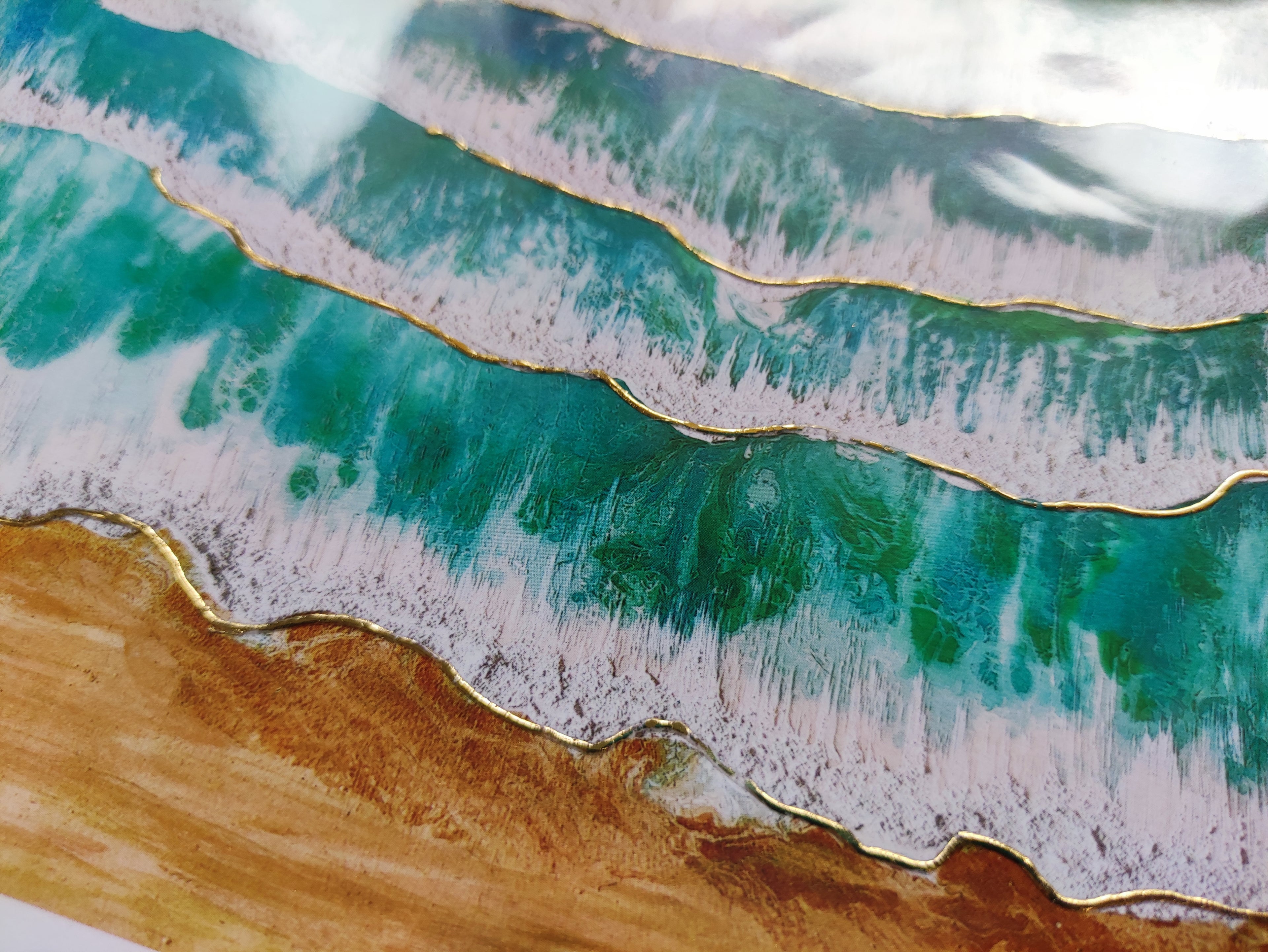 Beach waves | Fluid Art Greeting Card | HK LOCAL
