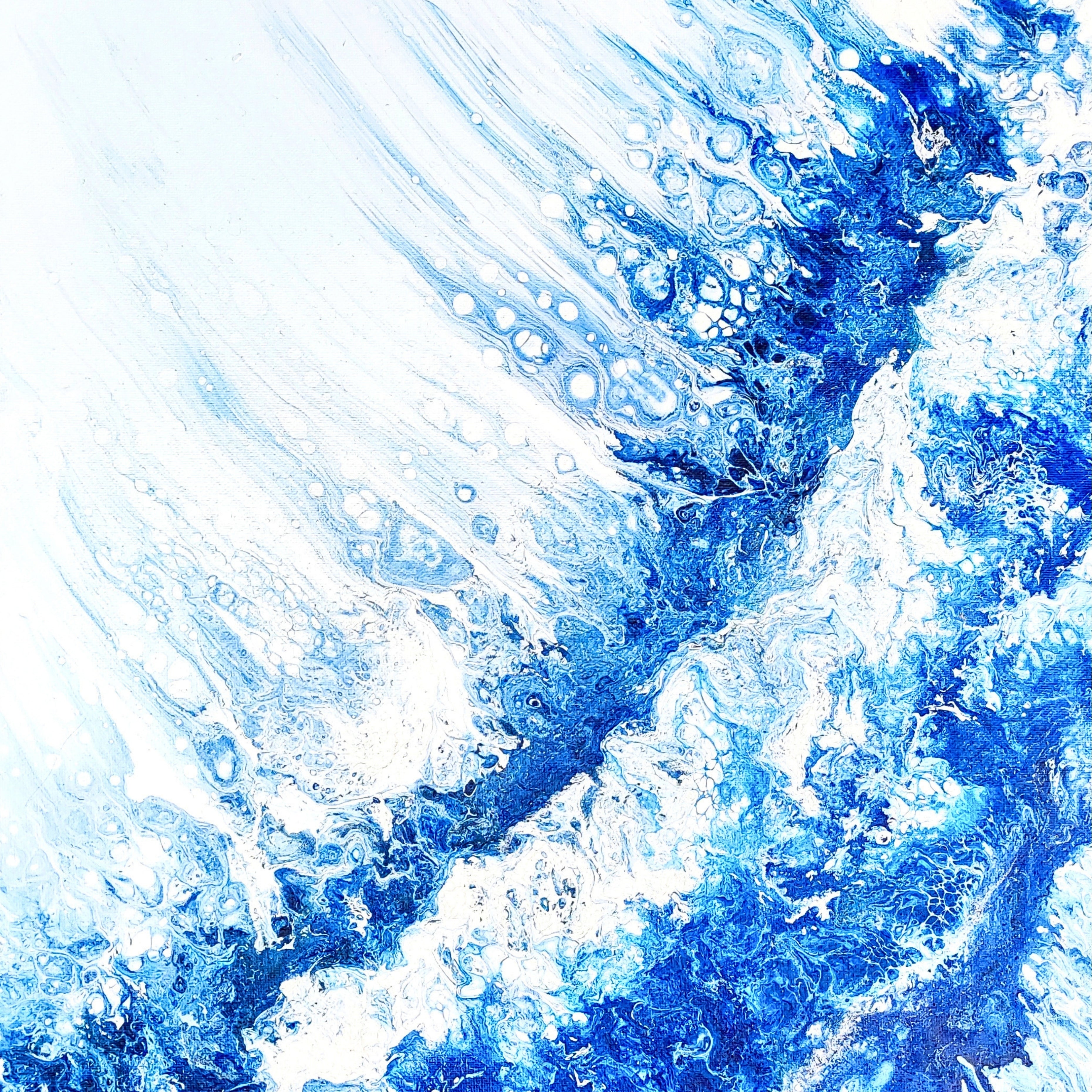 Abstract blue and white watercolor design