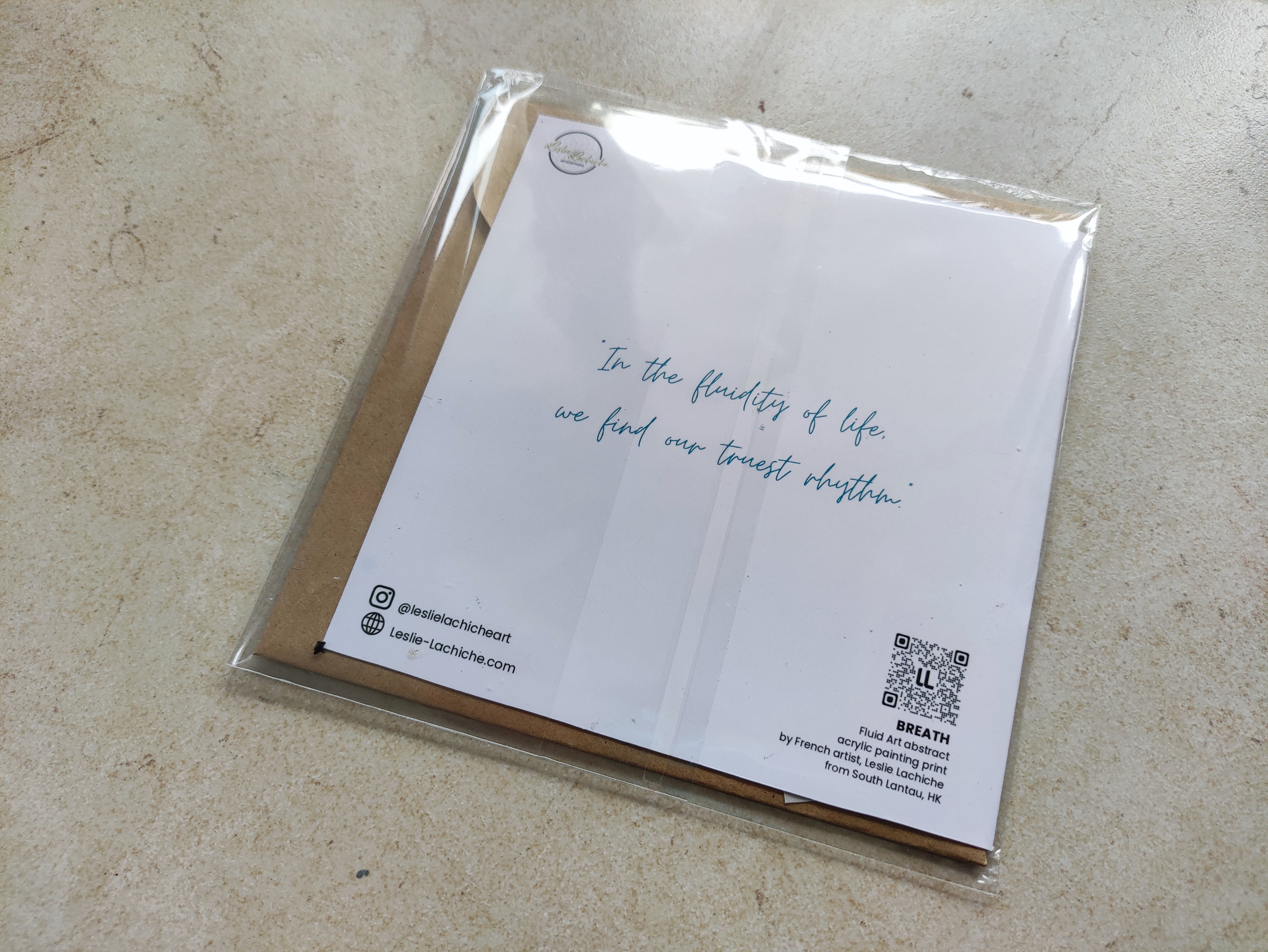 Breath | Art Greeting Card | Acrylic Fluid Art | HK LOCAL