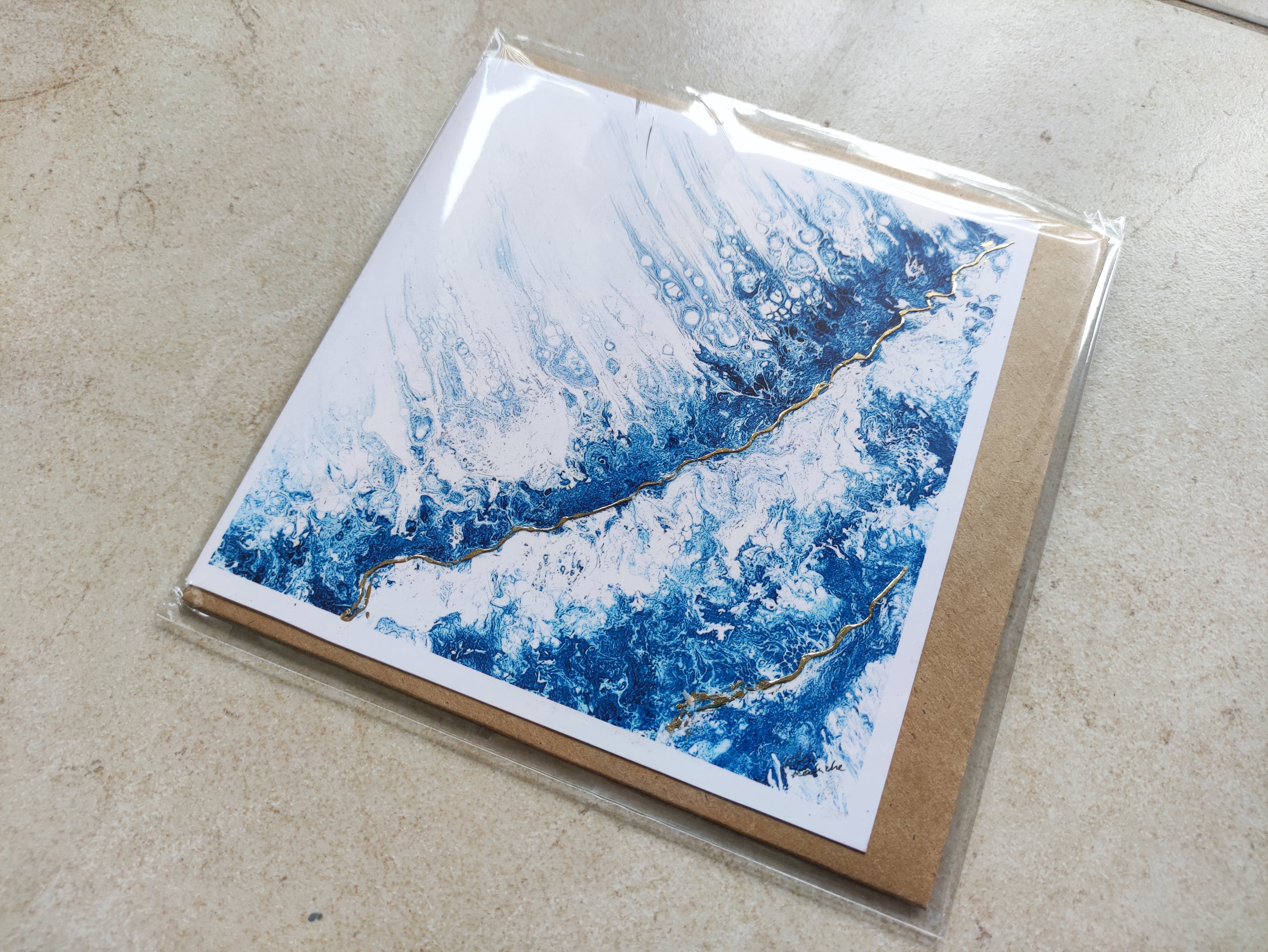 Breath | Art Greeting Card | Acrylic Fluid Art | HK LOCAL