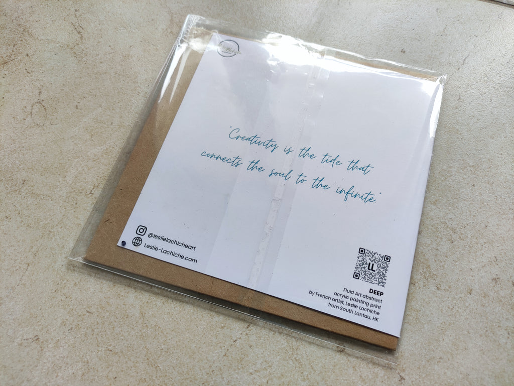 Deep | Art Greeting Card | Acrylic Fluid Art | HK LOCAL
