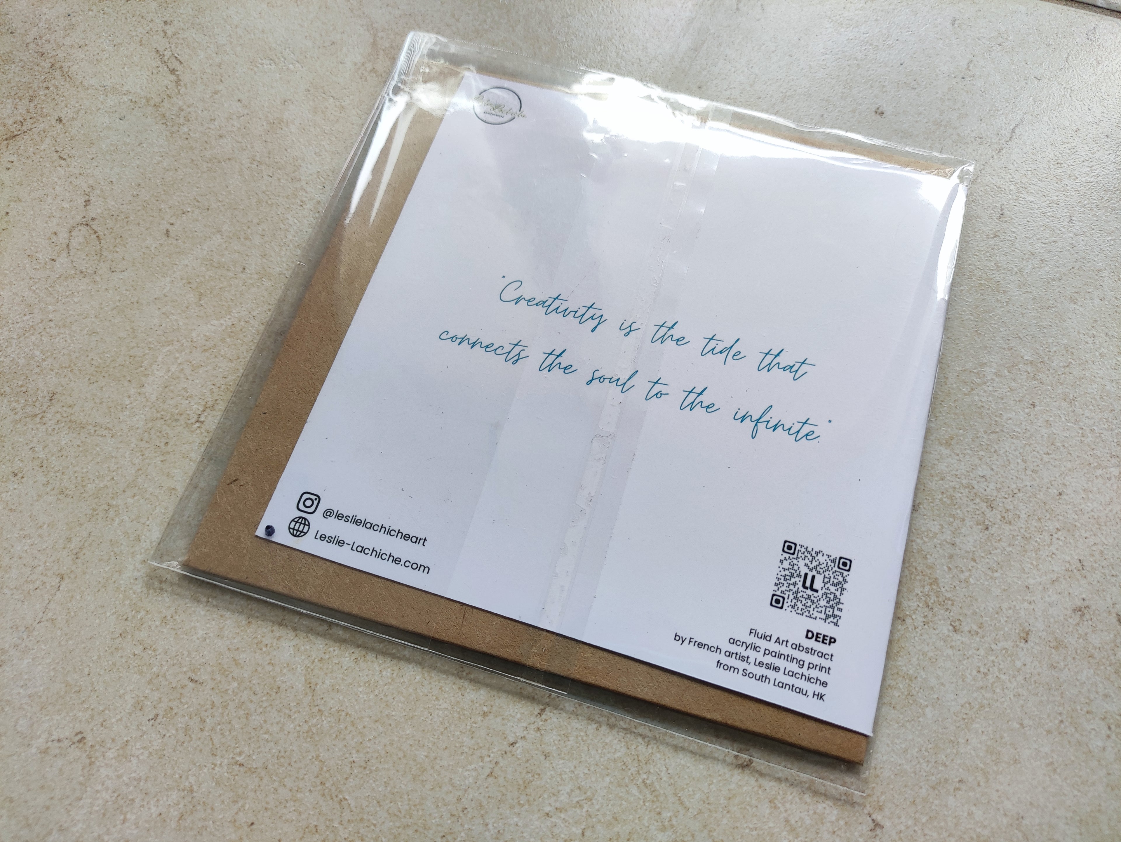 Deep | Art Greeting Card | Acrylic Fluid Art | HK LOCAL