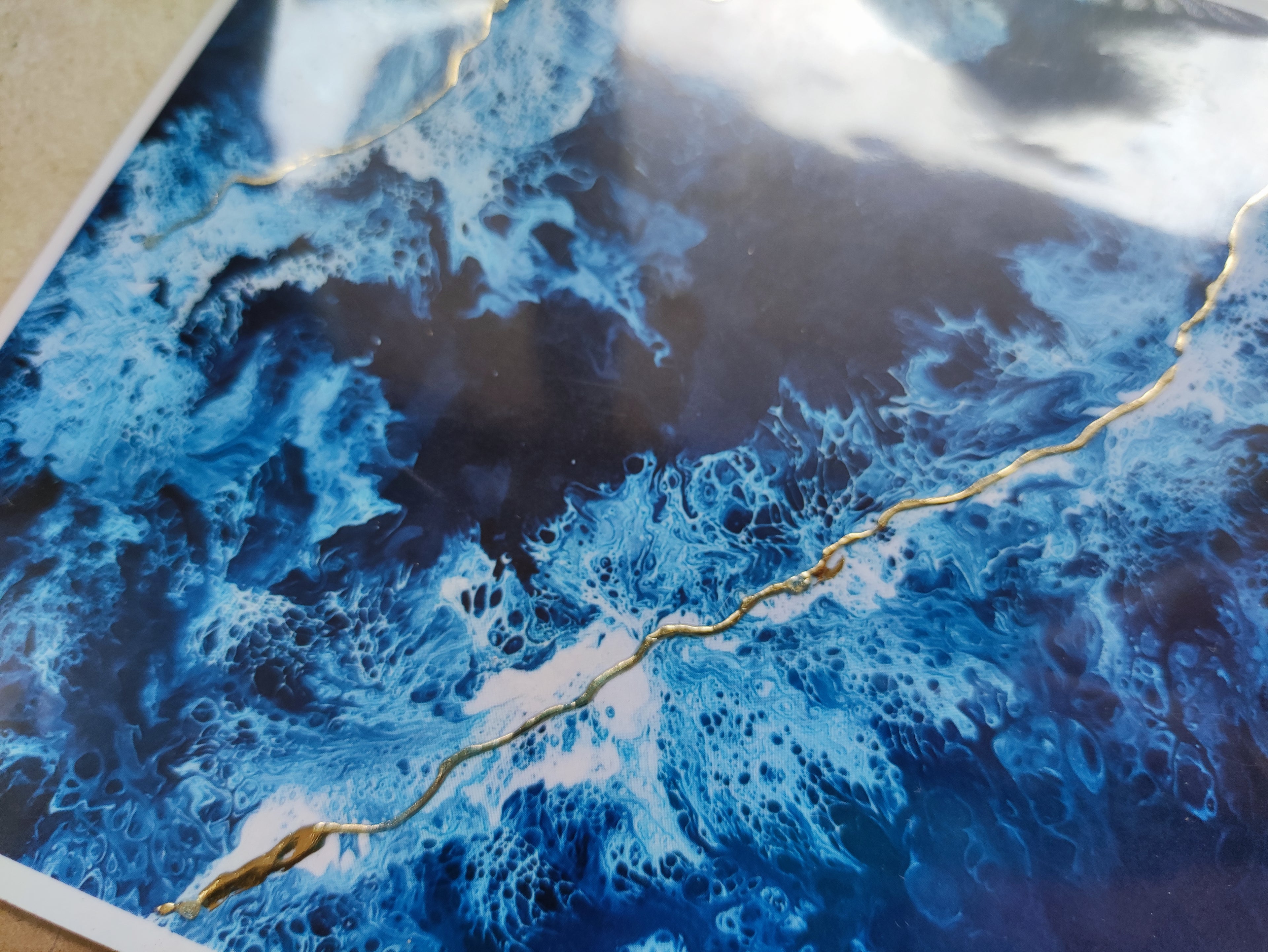 Deep | Art Greeting Card | Acrylic Fluid Art | HK LOCAL