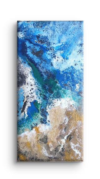 Gaia Origins — Original Fluid Art Aerial Earth Painting