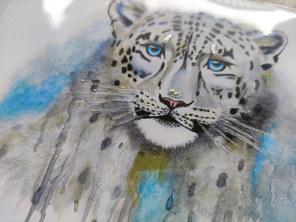Snow Leopard | Art Greeting Card | Winter Collection | HK LOCAL