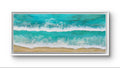 Maldives — Original Large Fluid Art Beach Painting with Sand & Gold | OCEAN Collection