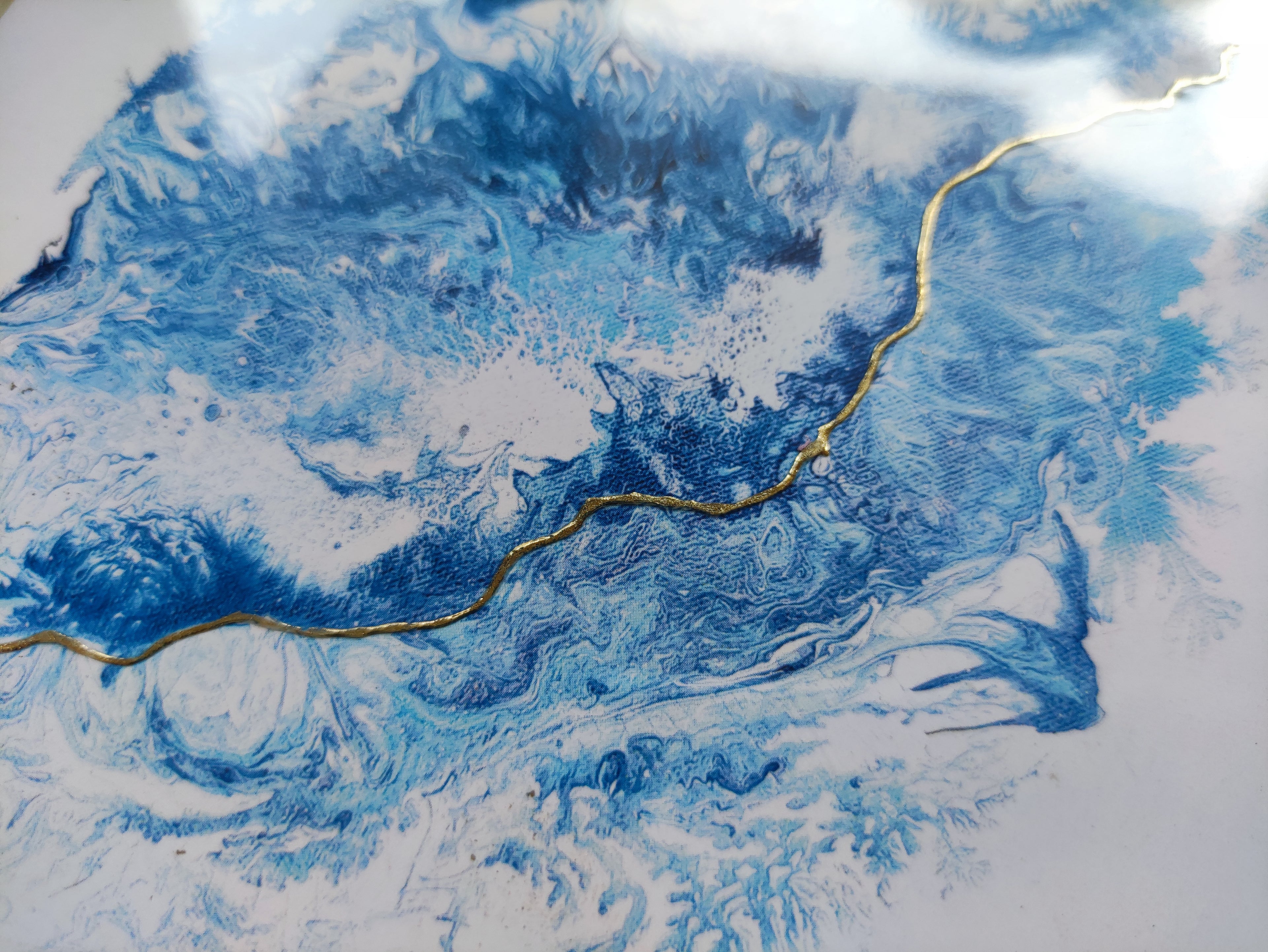 Seven Seas |  Art Greeting Card | Acrylic Fluid Art | HK LOCAL