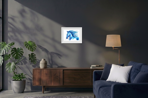 Blue Mare- Art Poster | Silver Foil | A3 | HK LOCAL