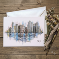 HK City | Art Greeting Card | Mixed Media Painting  | HK LOCAL
