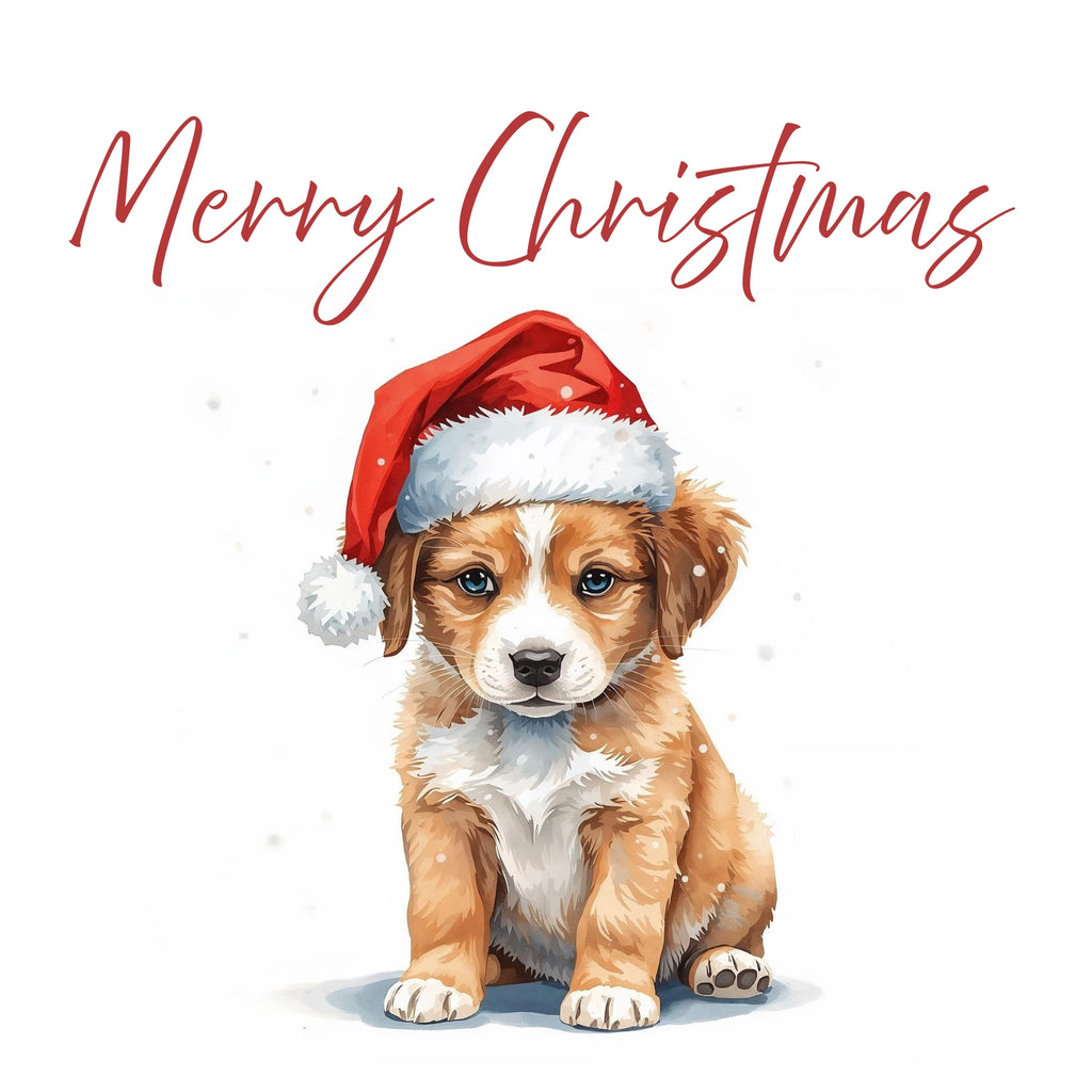 Puppy | Christmas Baby Animals Greeting Card | Leslie Lachiche