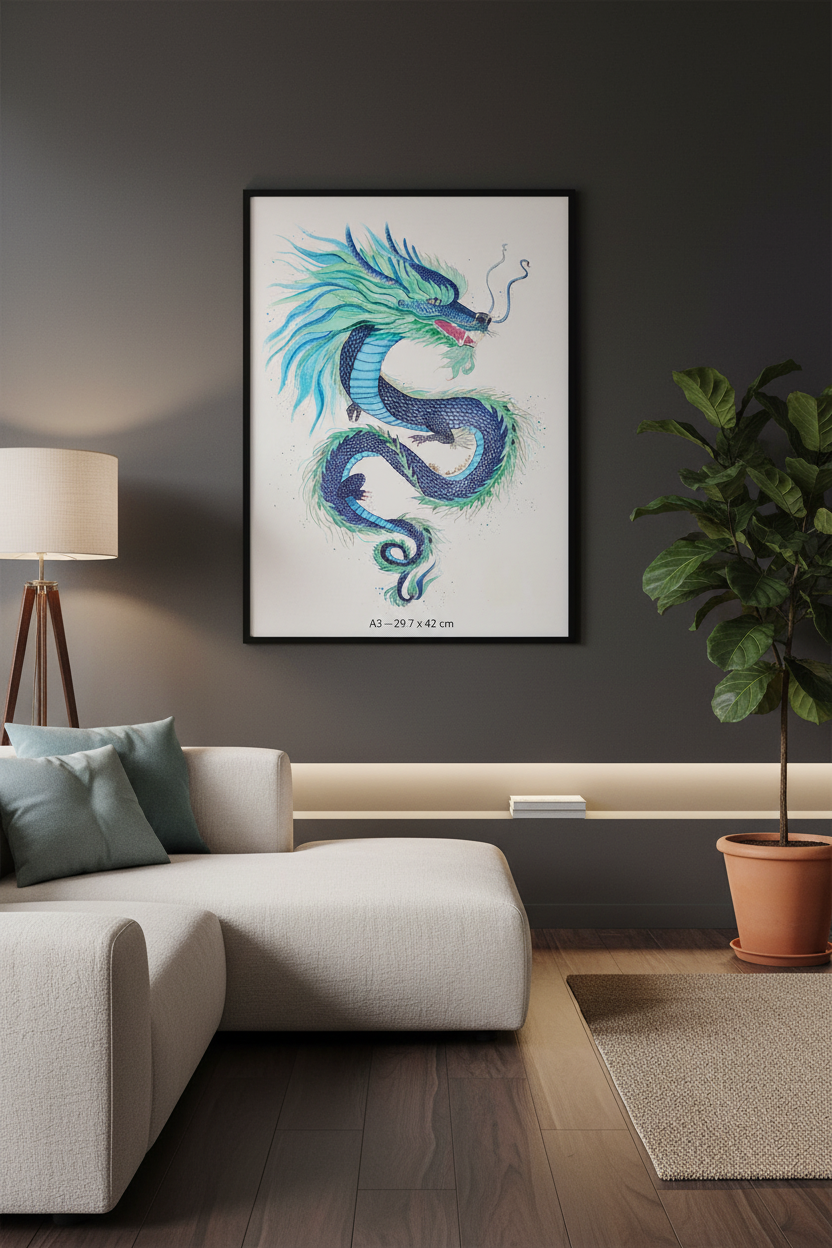Dragon CNY24 - Art Print | Physical Print | A3/A2 | Museum grade archival paper | POD