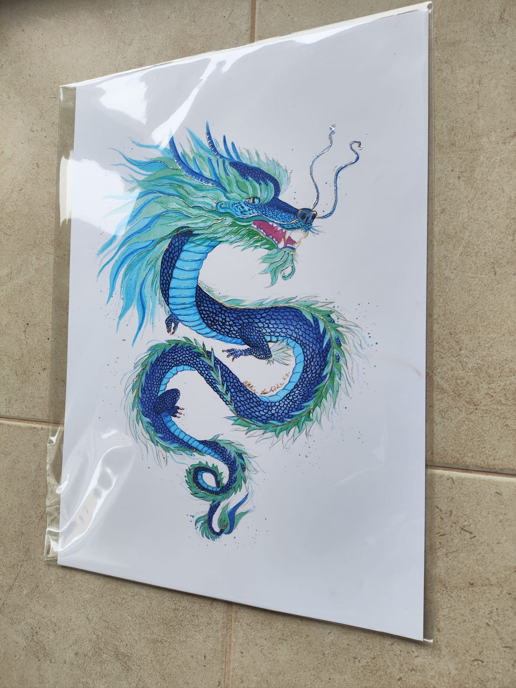 Dragon- Art Poster | Silver Foil | A3 | HK LOCAL
