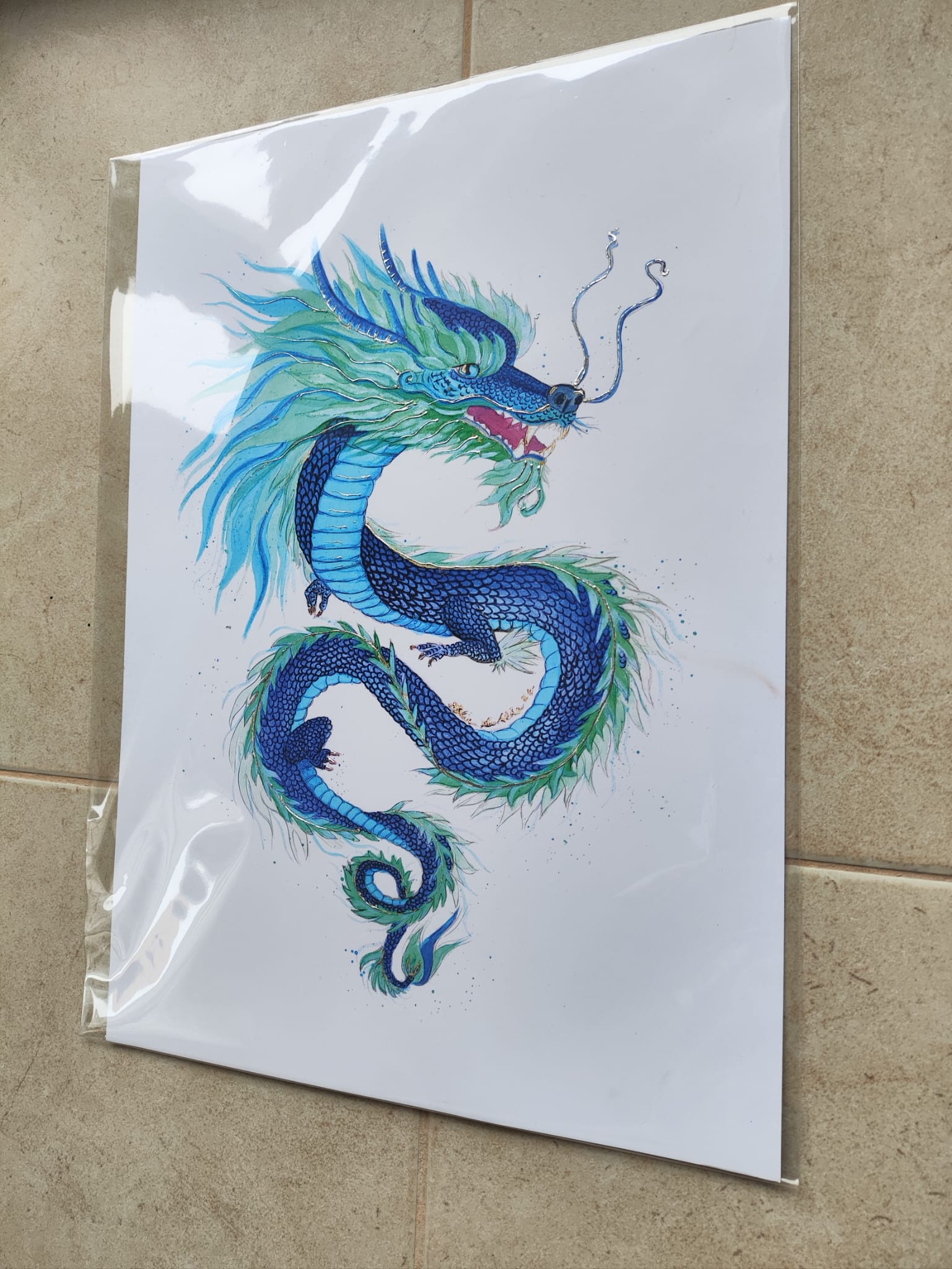 Dragon- Art Poster | Silver Foil | A3 | HK LOCAL