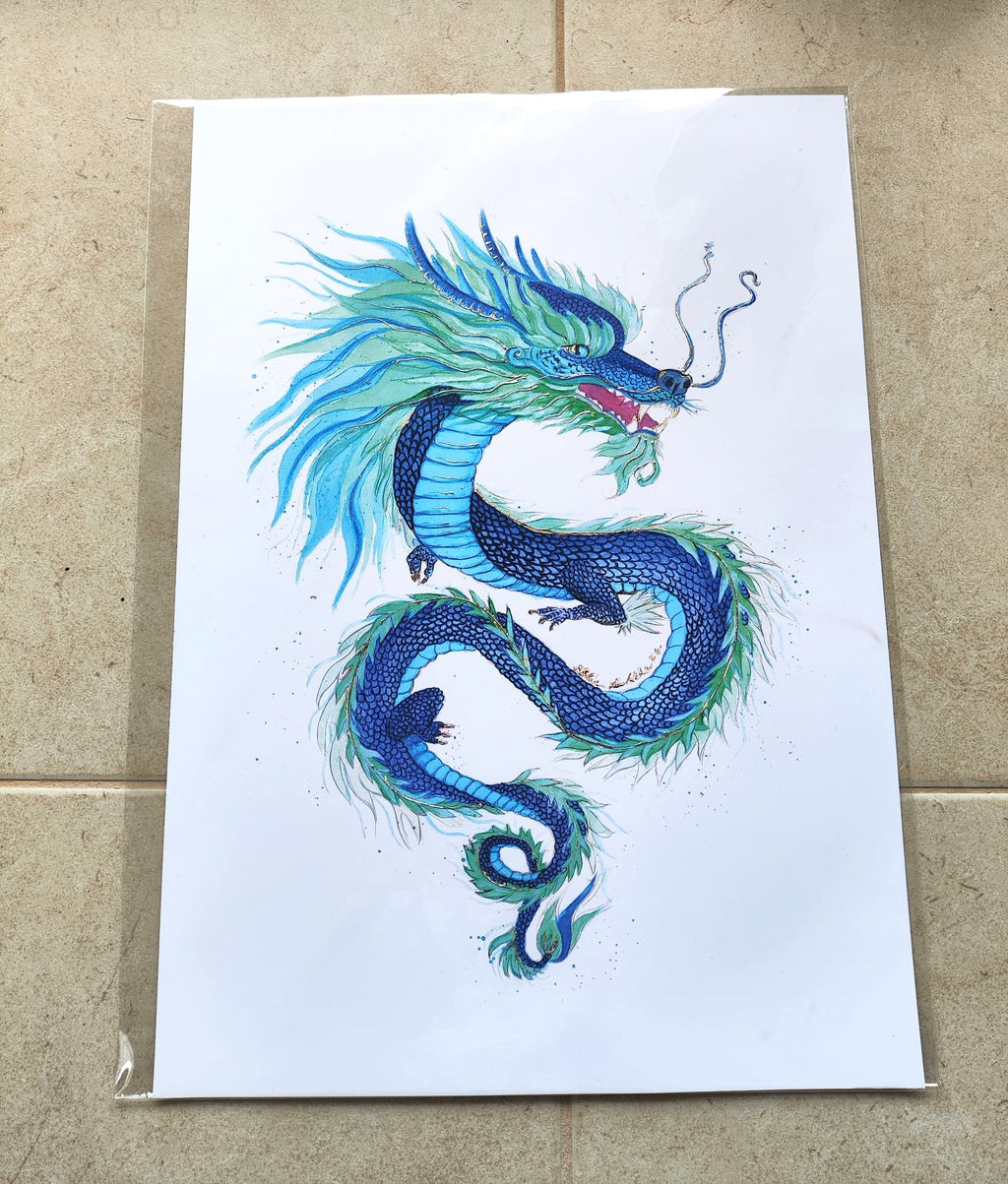 Dragon- Art Poster | Silver Foil | A3 | HK LOCAL