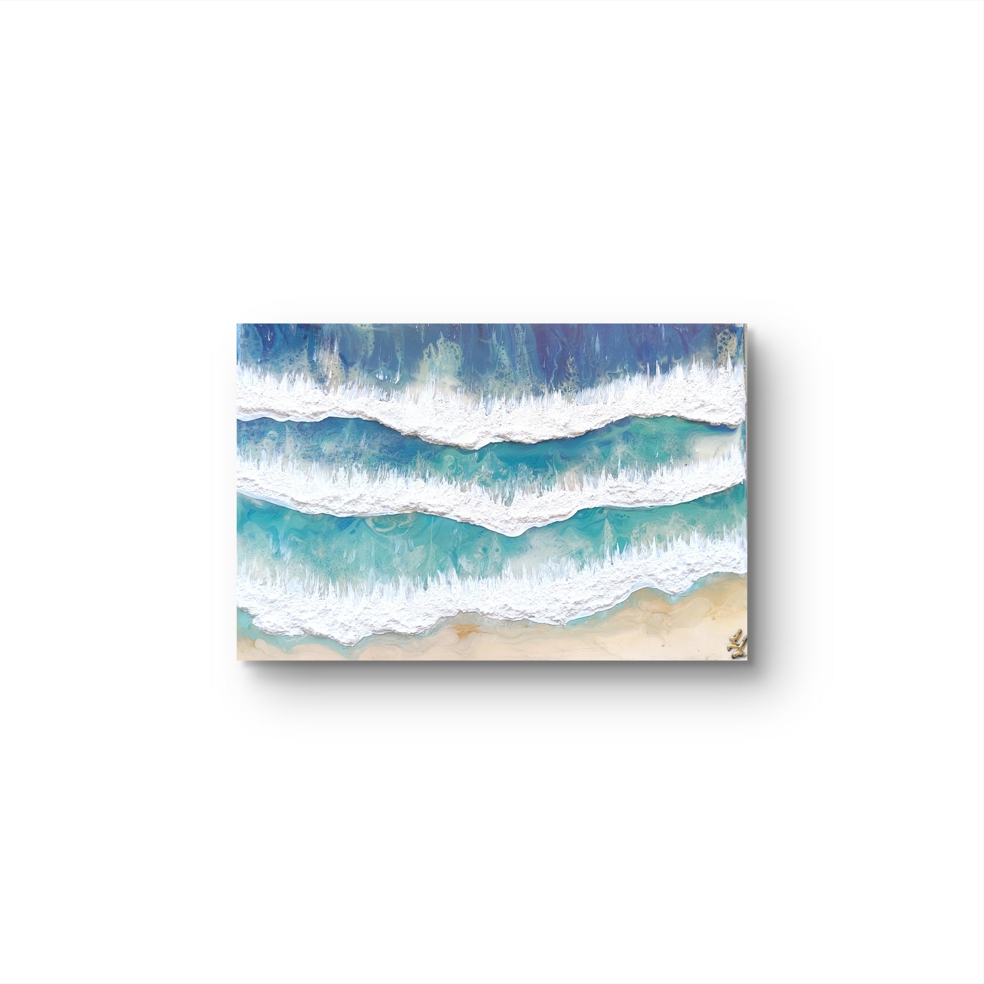 Dreamshore — Original Fluid Art Aerial Beach Painting with Epoxy Resin | OCEAN & BEACHES Collection