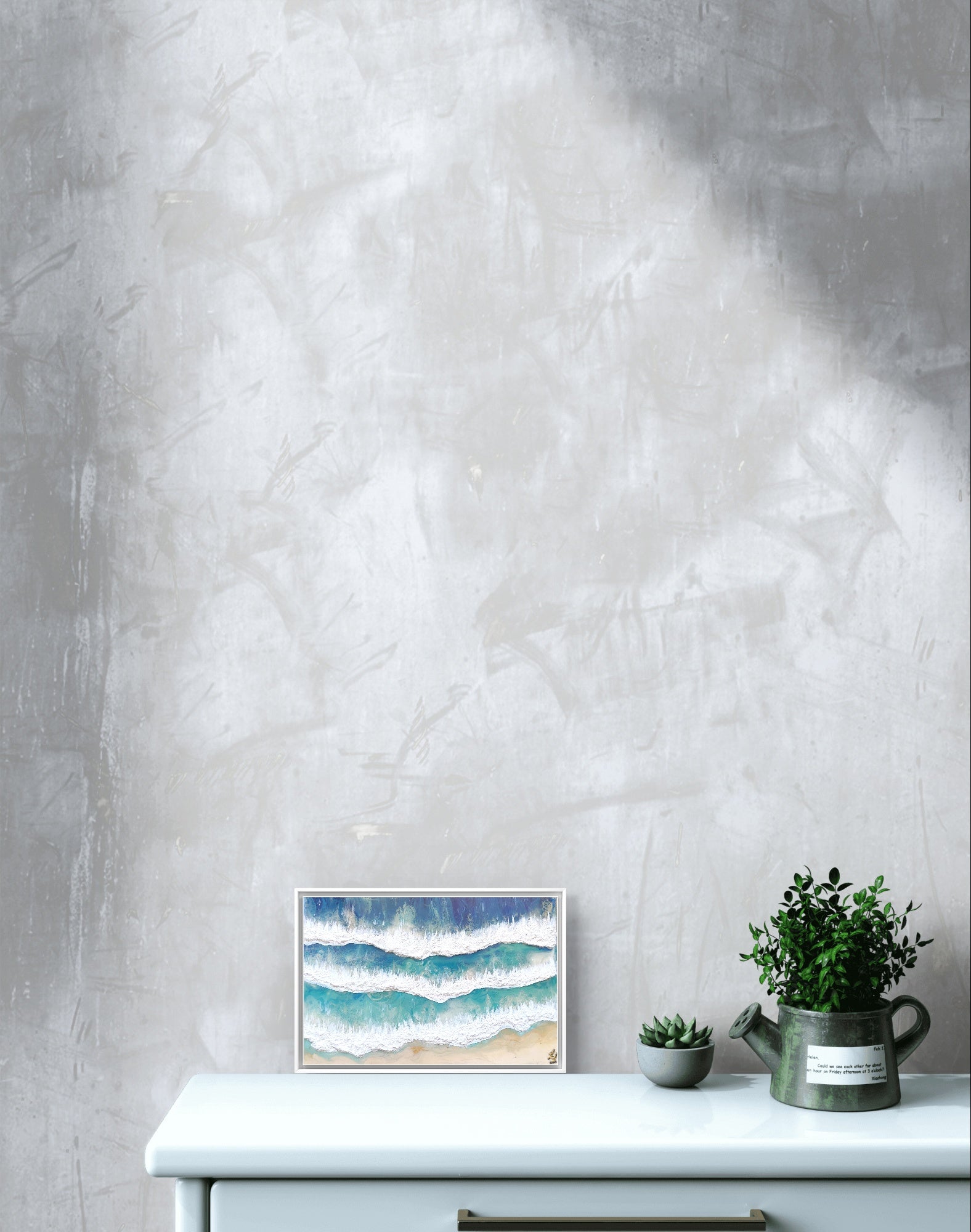Dreamshore — Original Fluid Art Aerial Beach Painting with Epoxy Resin | OCEAN & BEACHES Collection