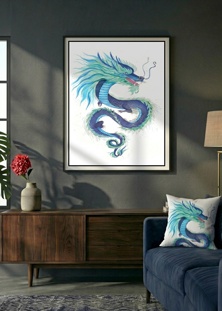 Dragon- Art Poster | Silver Foil | A3 | HK LOCAL