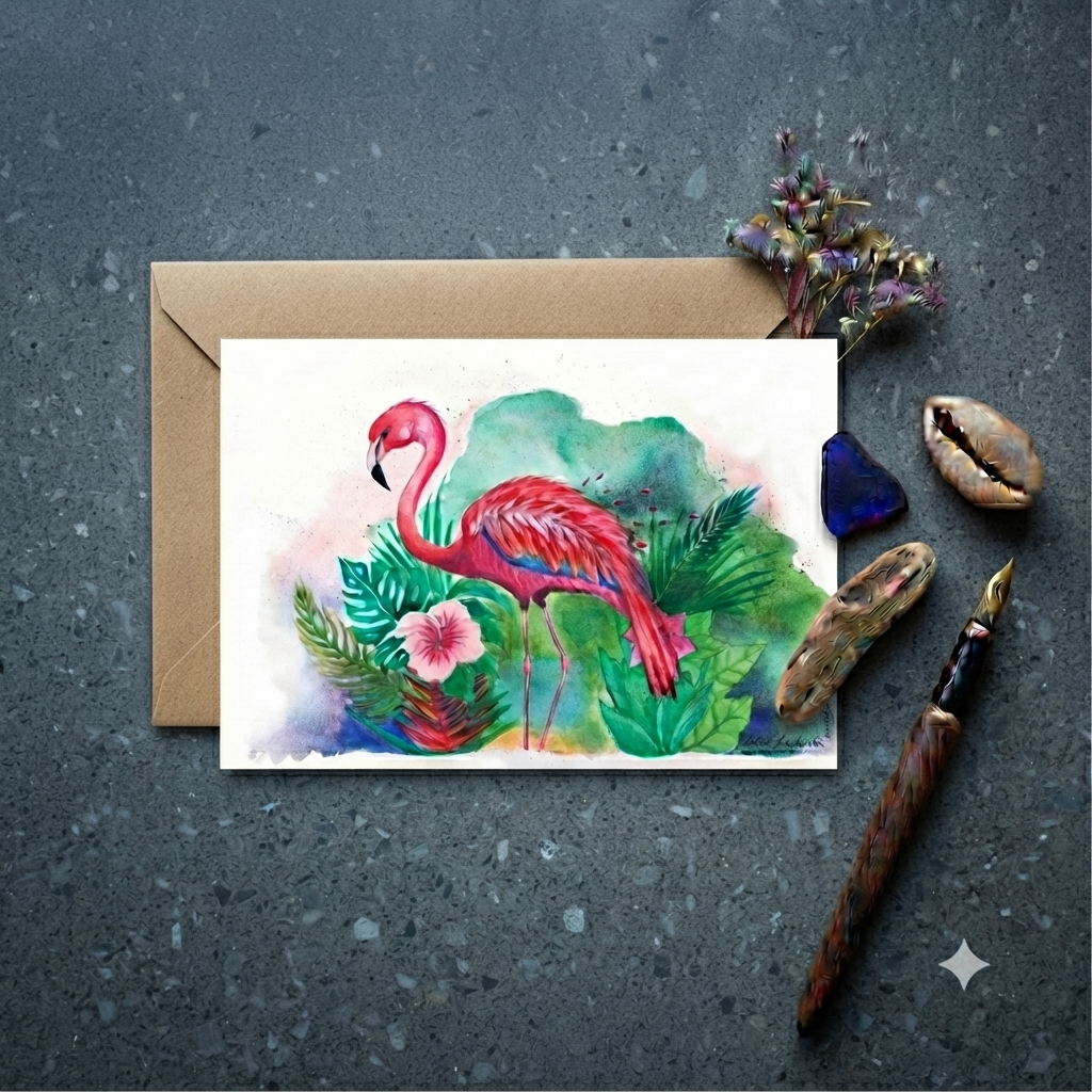 Flamingo | Art Greeting Card | Summer Collection | HK LOCAL