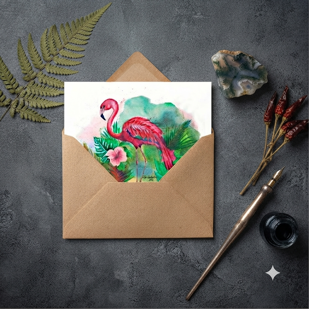 Flamingo | Art Greeting Card | Summer Collection | HK LOCAL