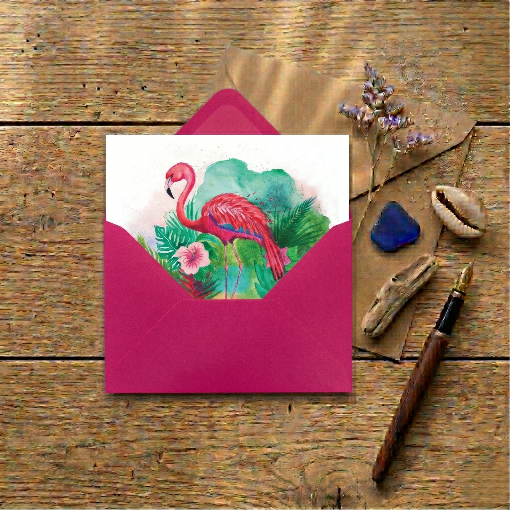 Flamingo — Art Greeting Card | Summer Collection