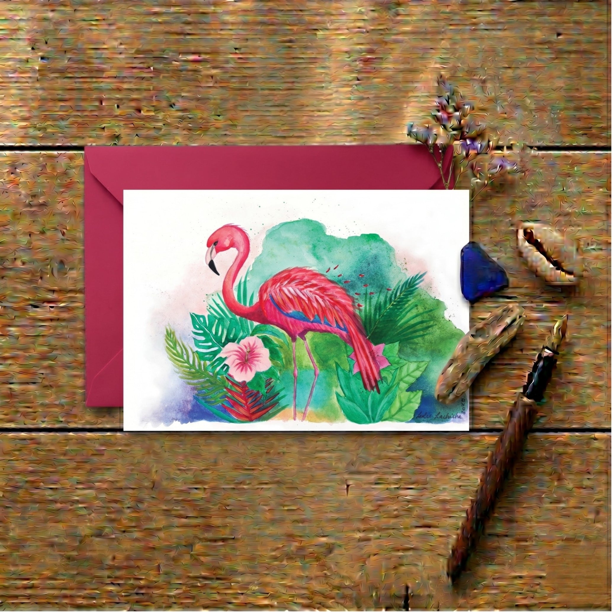 Flamingo — Art Greeting Card | Summer Collection