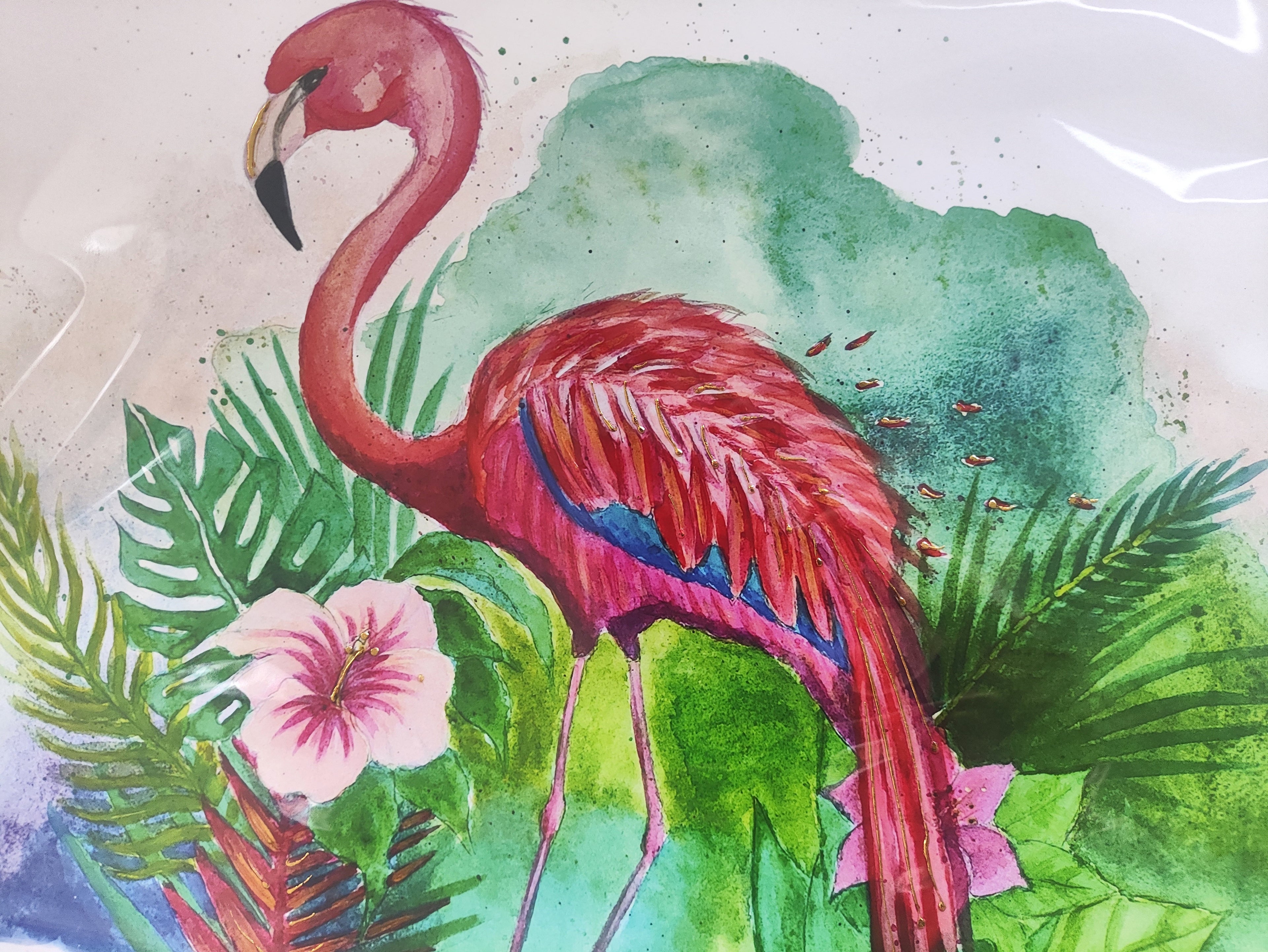 Flamingo- Art Poster | Gold Foil | A3 | HK LOCAL