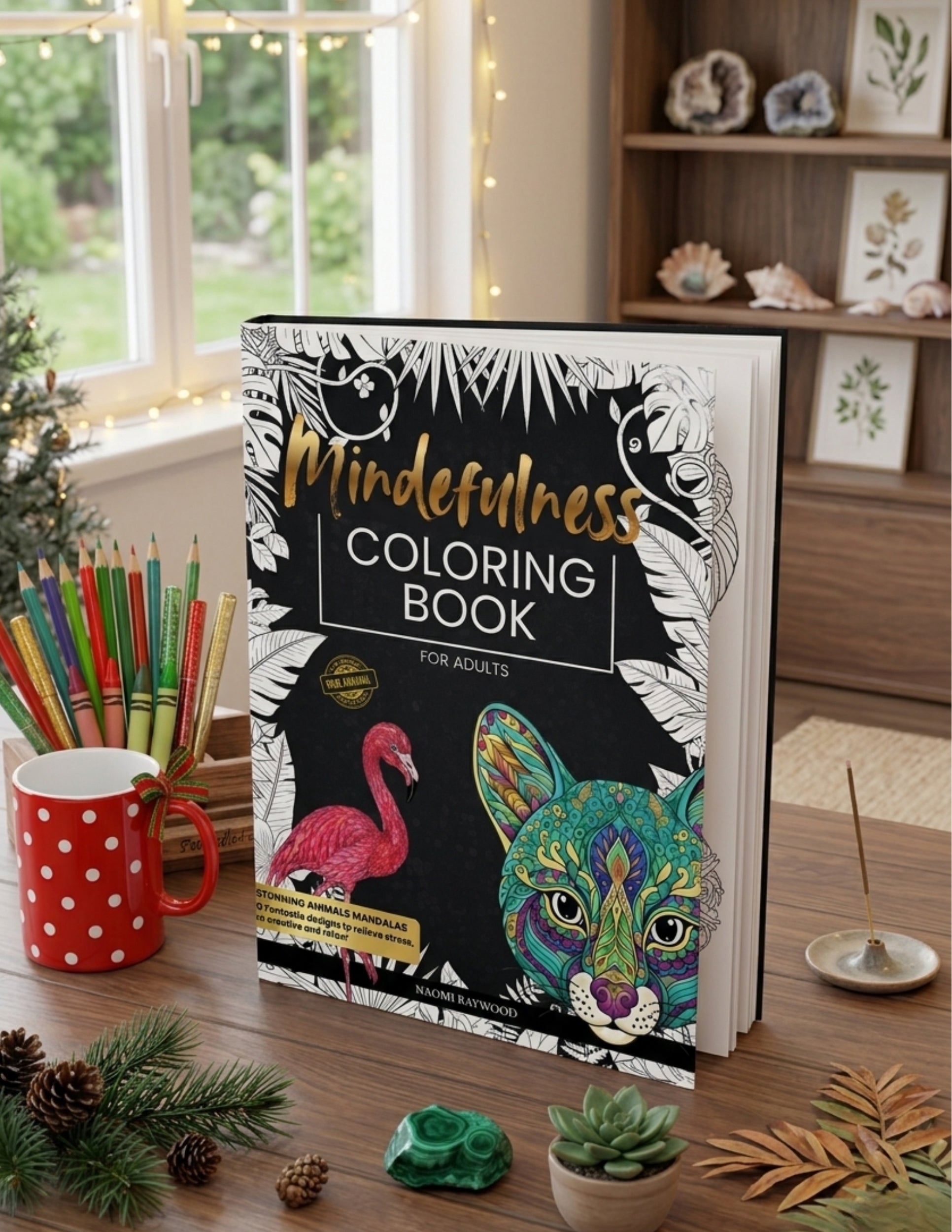 Mindfulness Animal Mandalas Colouring Book — Digital Download | 50 Exquisite Designs for Stress Relief & Creativity | Naomi Baywood