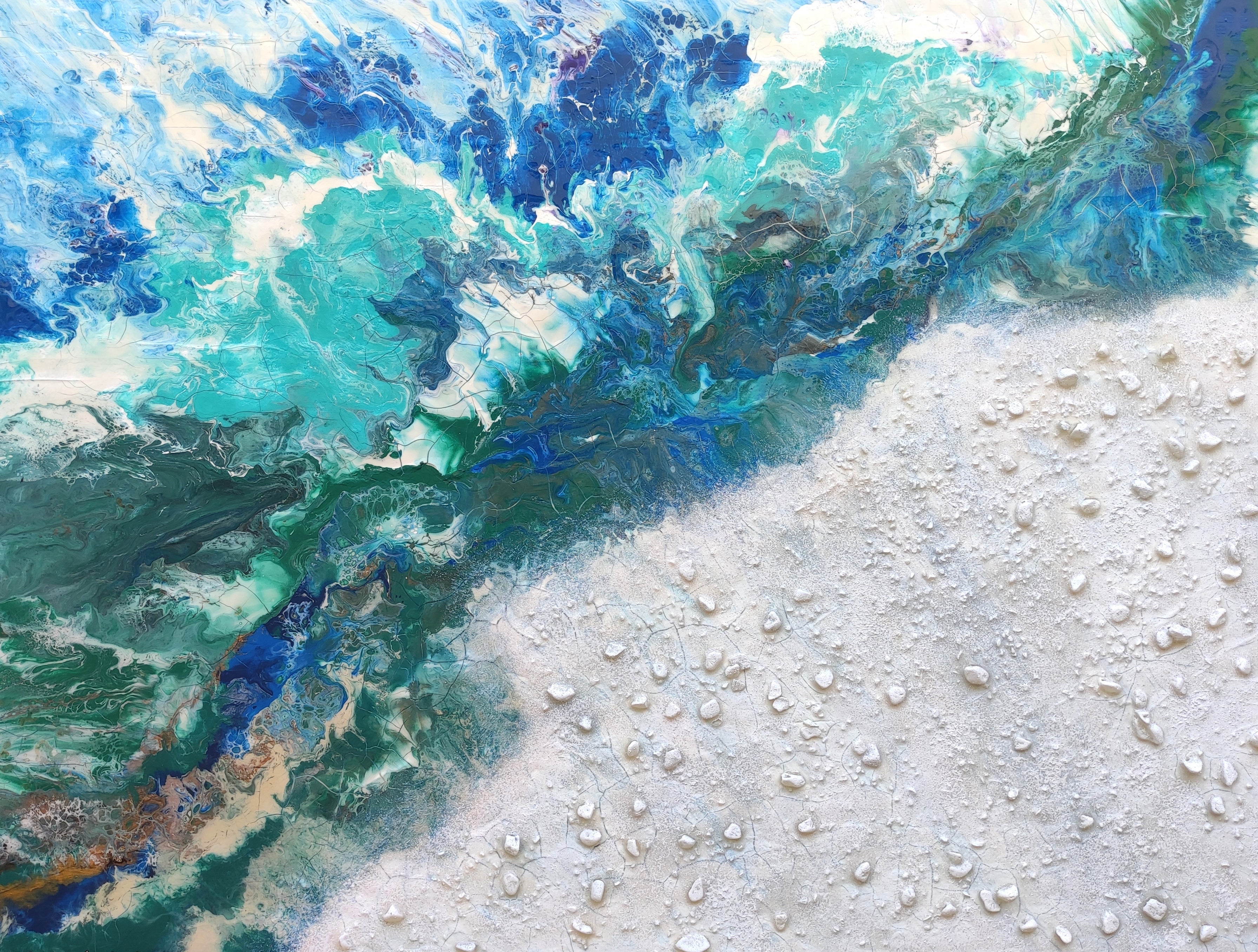 Defrost | Original  Fluid Art Painting | HK LOCAL