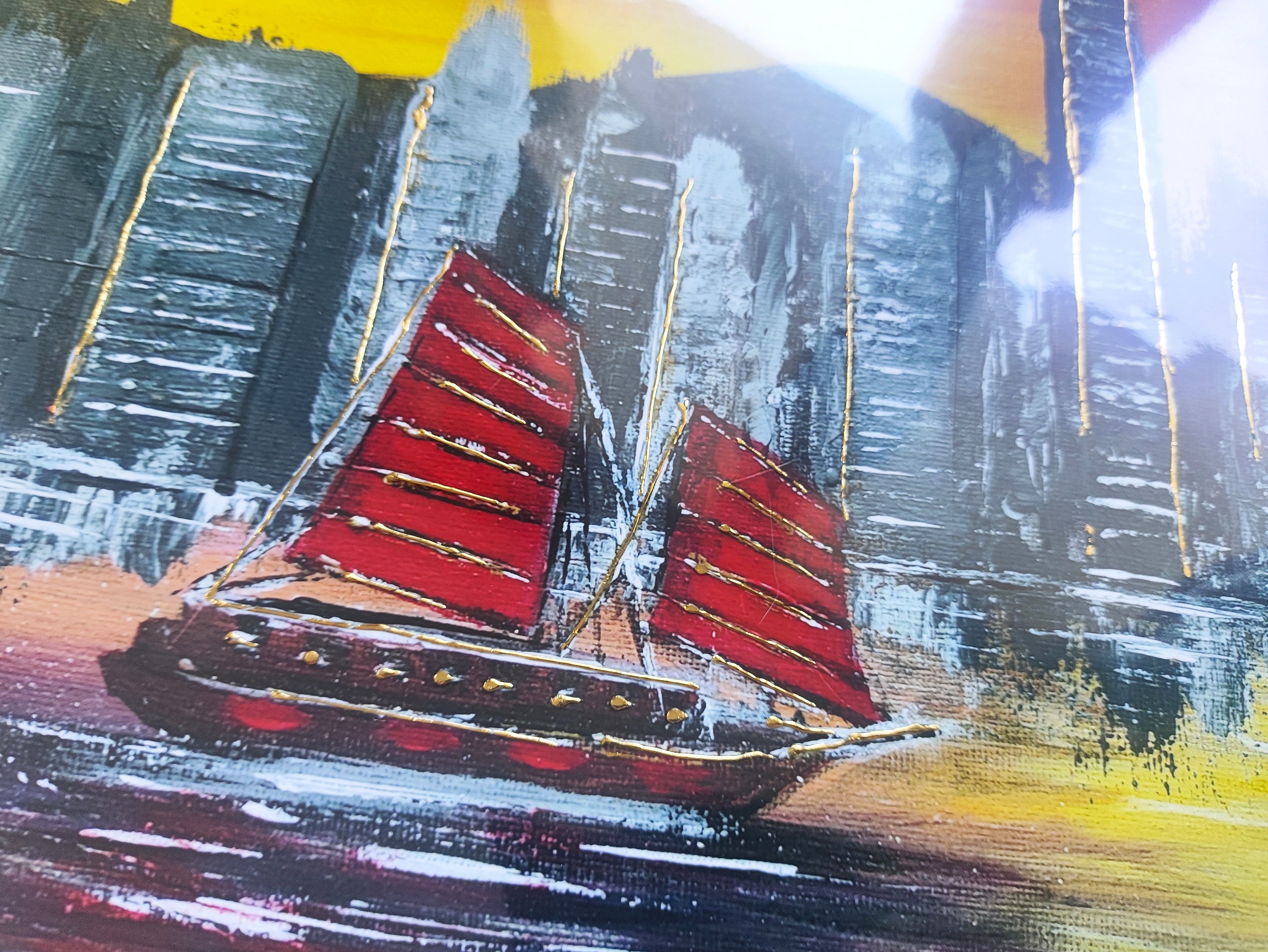 HK Sunset- Art Poster | Gold Foil | A3 | HK LOCAL