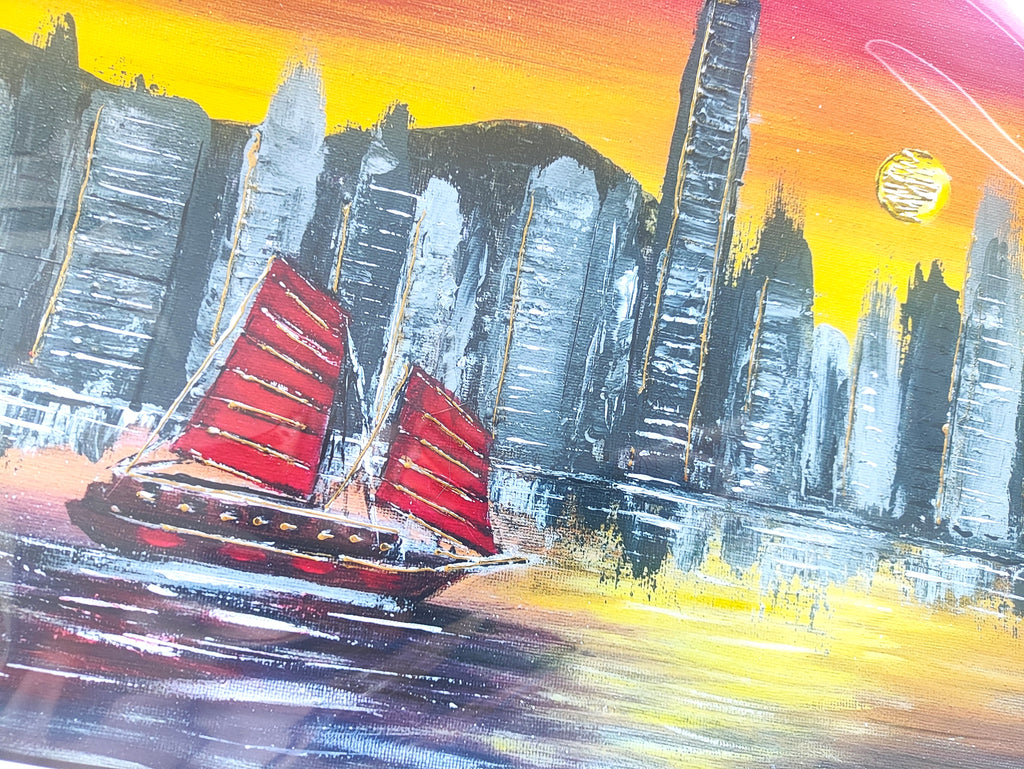 HK Sunset- Art Poster | Gold Foil | A3 | HK LOCAL