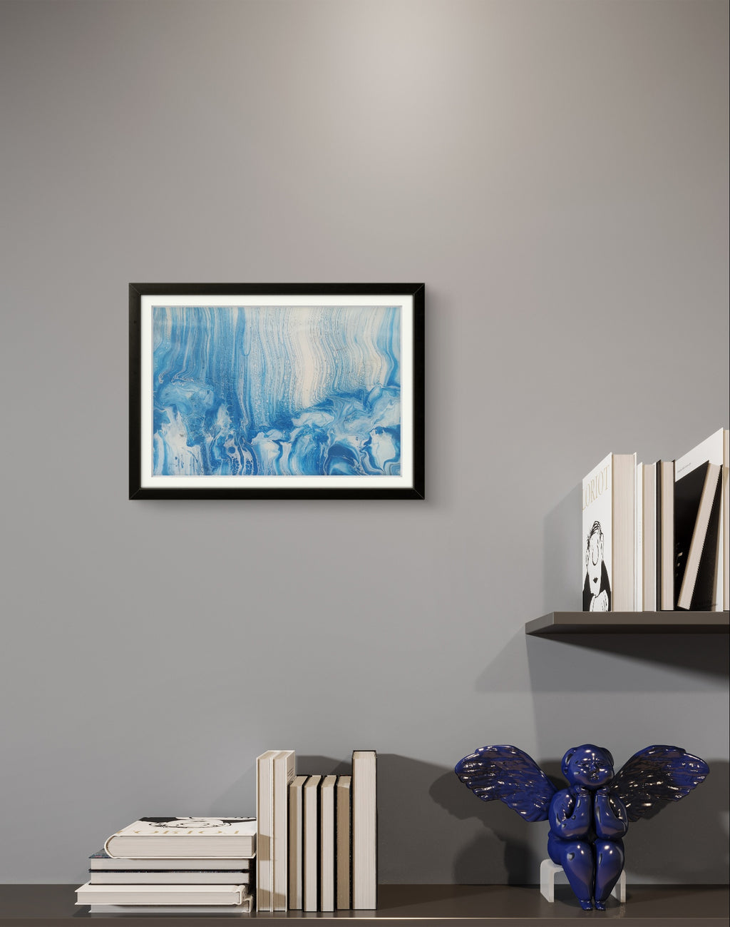 Into the Blue — Original Fluid Art Painting | OCEAN Collection