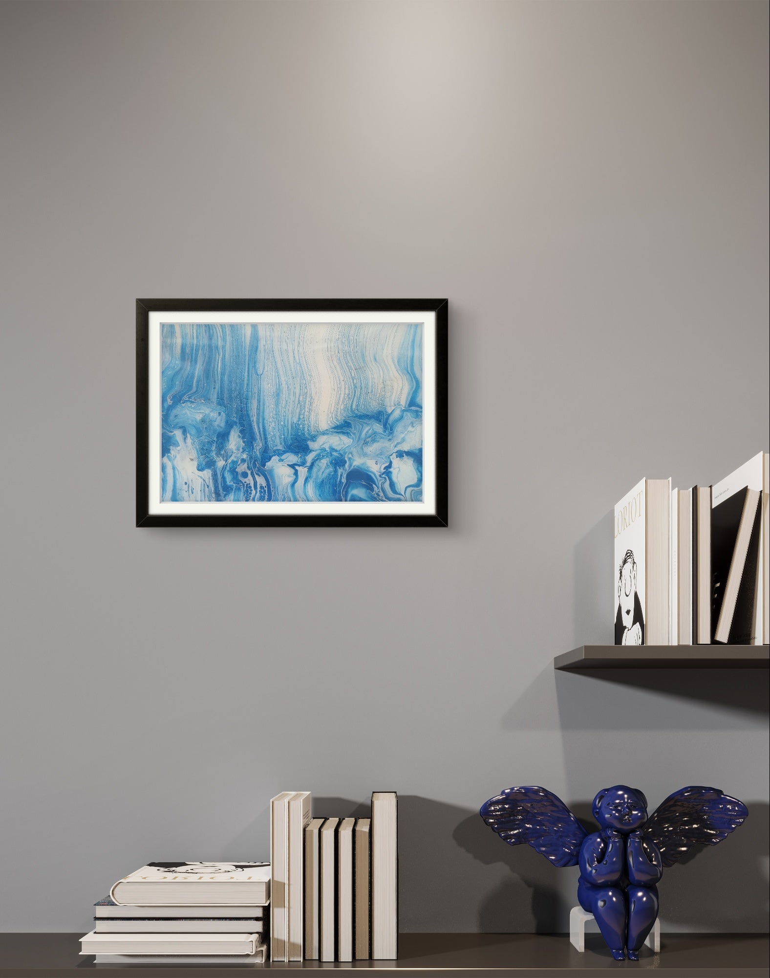 Into the Blue — Original Fluid Art Painting | OCEAN Collection