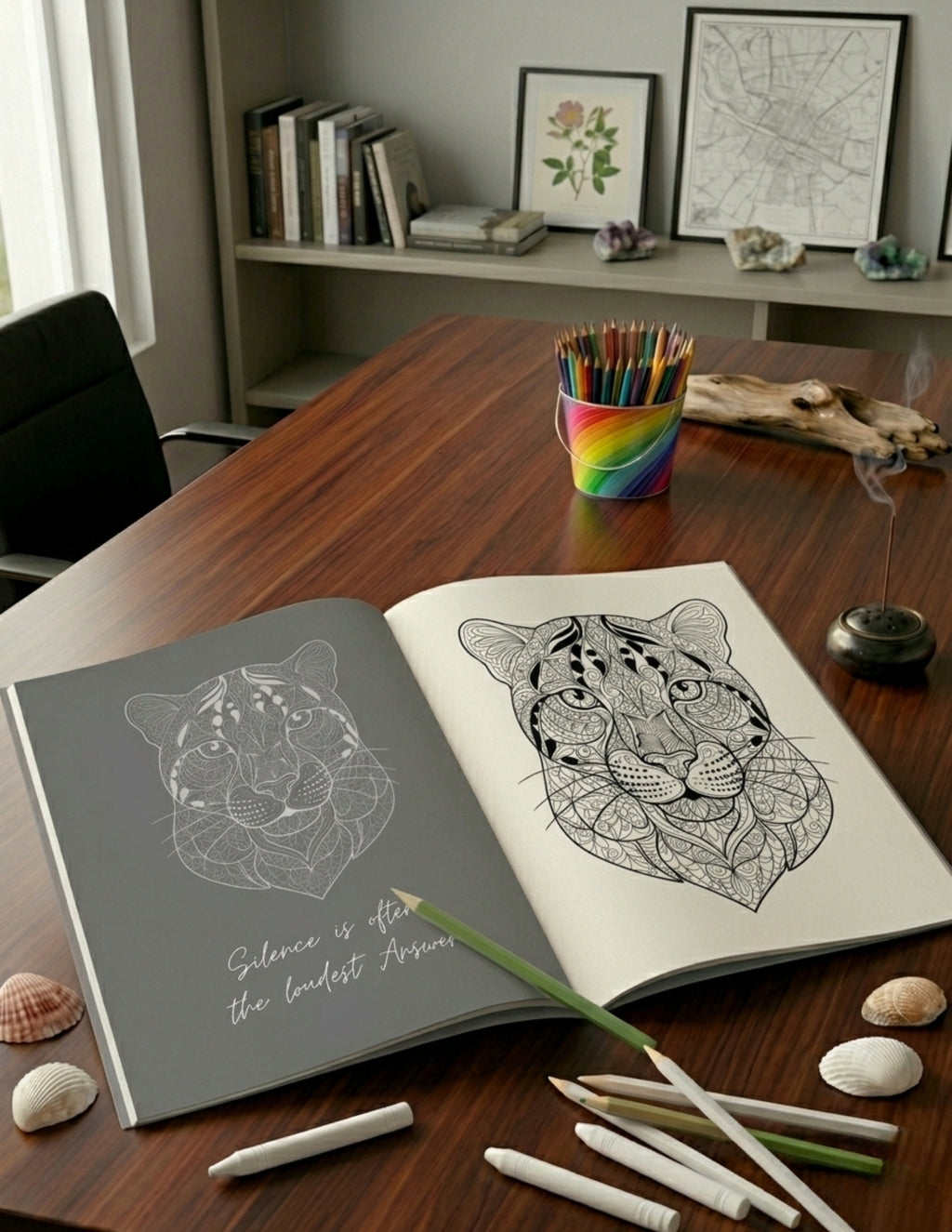 Mindfulness Animal Mandalas Colouring Book — Digital Download | 50 Exquisite Designs for Stress Relief & Creativity | Naomi Baywood