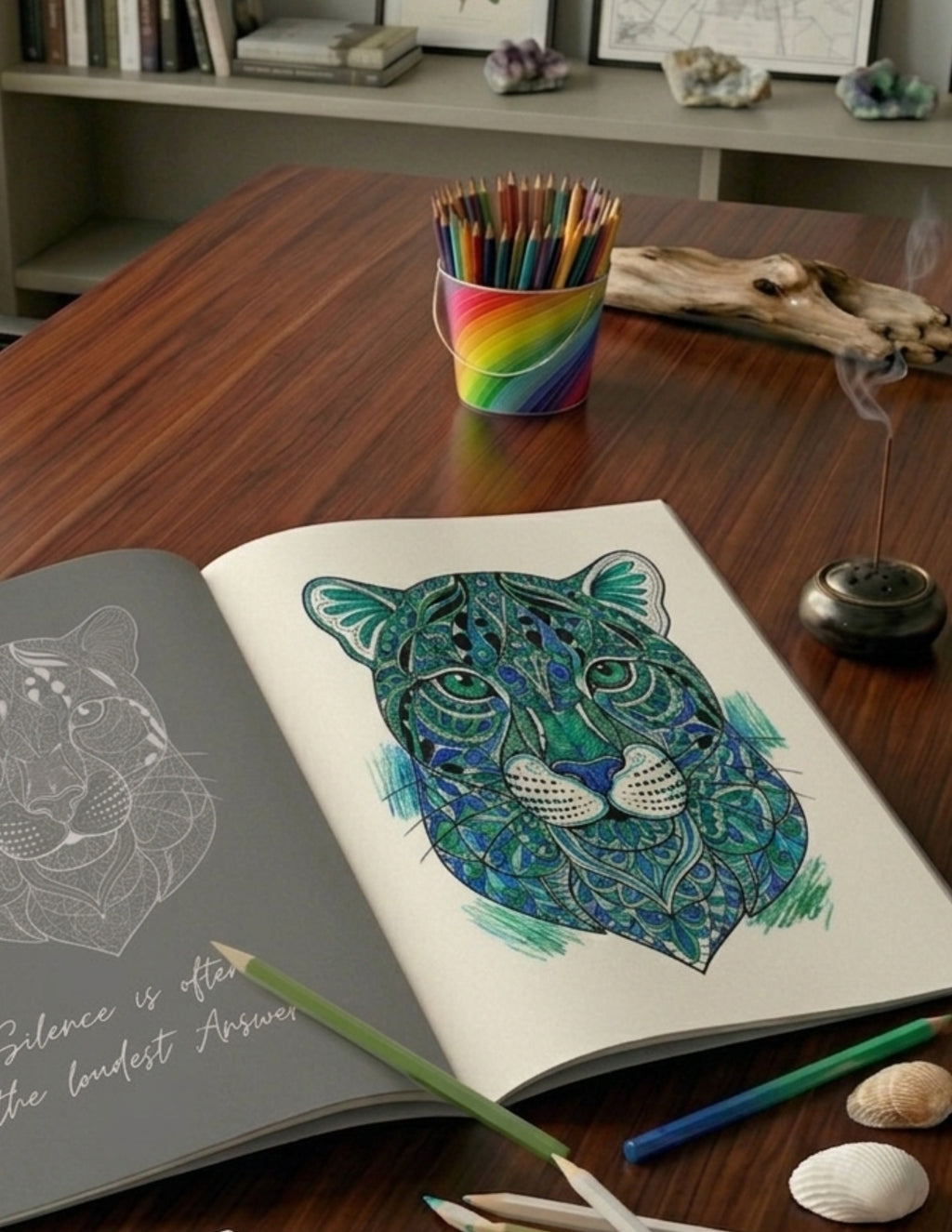 Mindfulness Animal Mandalas Colouring Book — Digital Download | 50 Exquisite Designs for Stress Relief & Creativity | Naomi Baywood