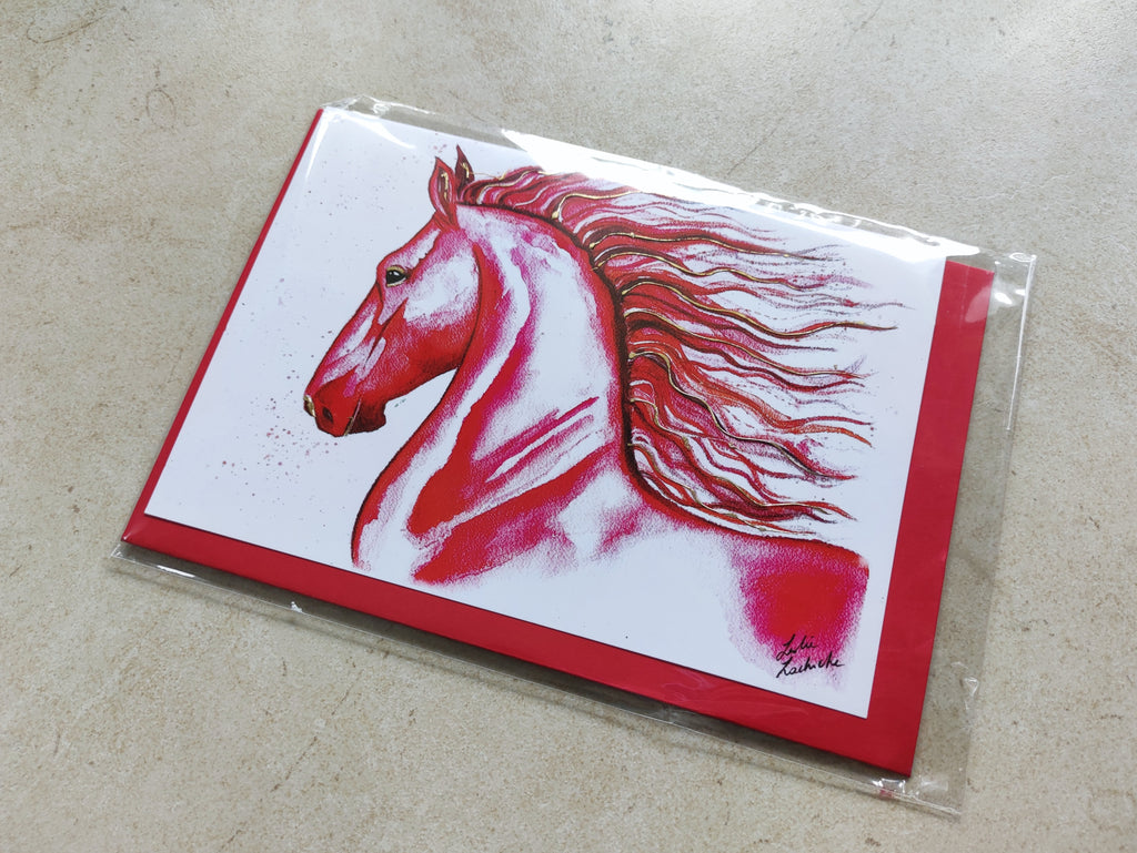 Red Horse | Art Greeting Card | CNY 2026 | HK LOCAL