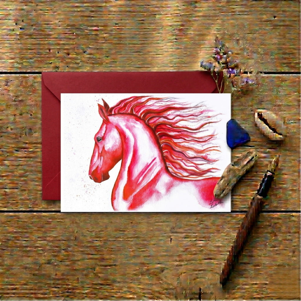Red Horse — Art Greeting Card | CNY 2026
