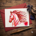 Red Horse | Art Greeting Card | CNY 2026 | HK LOCAL