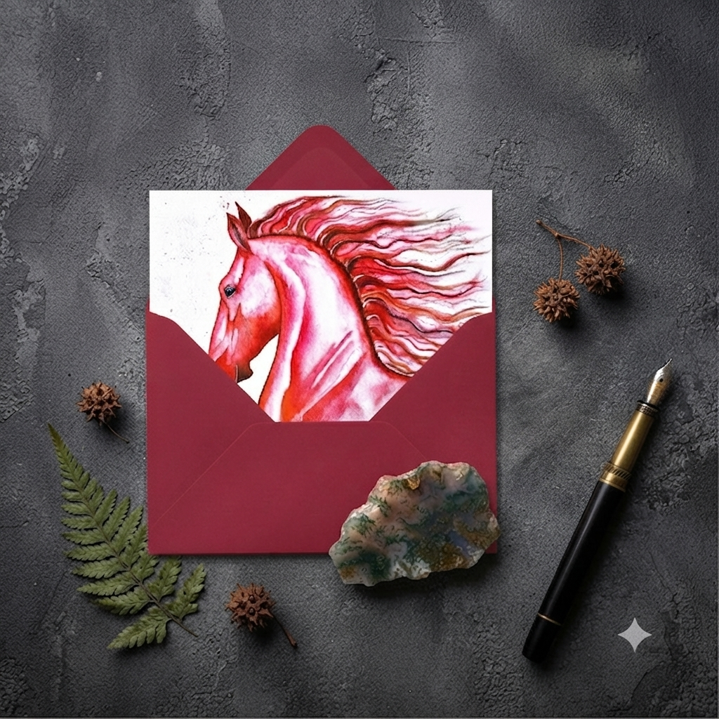 Red Horse | Art Greeting Card | CNY 2026 | HK LOCAL