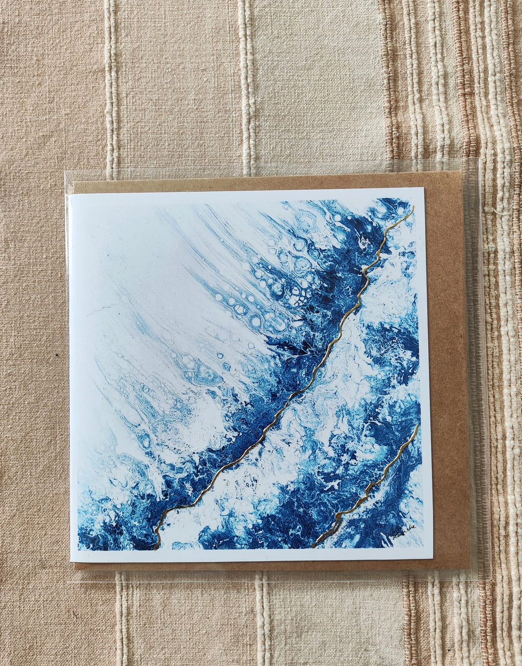 呼吸 — 艺术贺卡 | 丙烯流体画