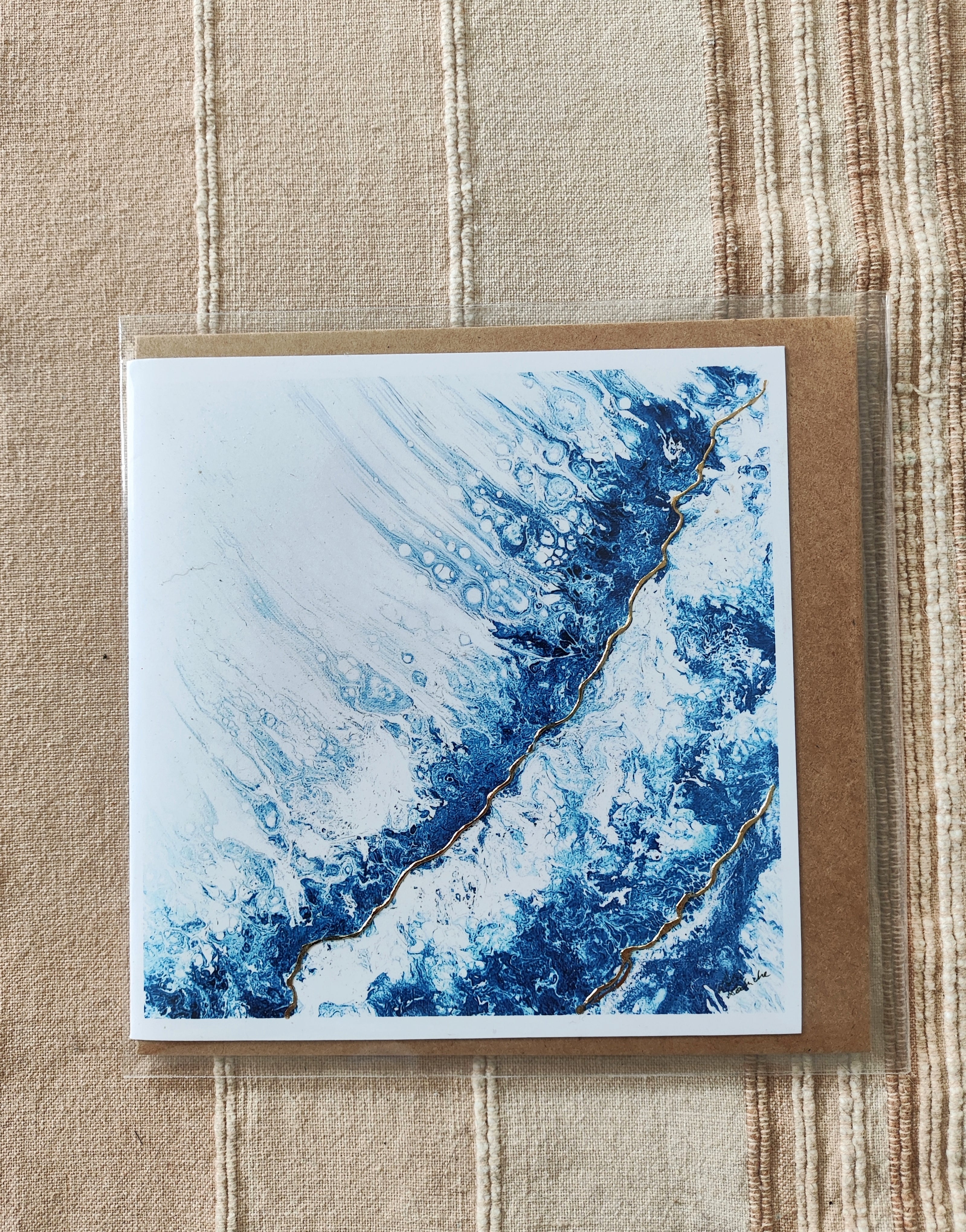 呼吸 — 艺术贺卡 | 丙烯流体画