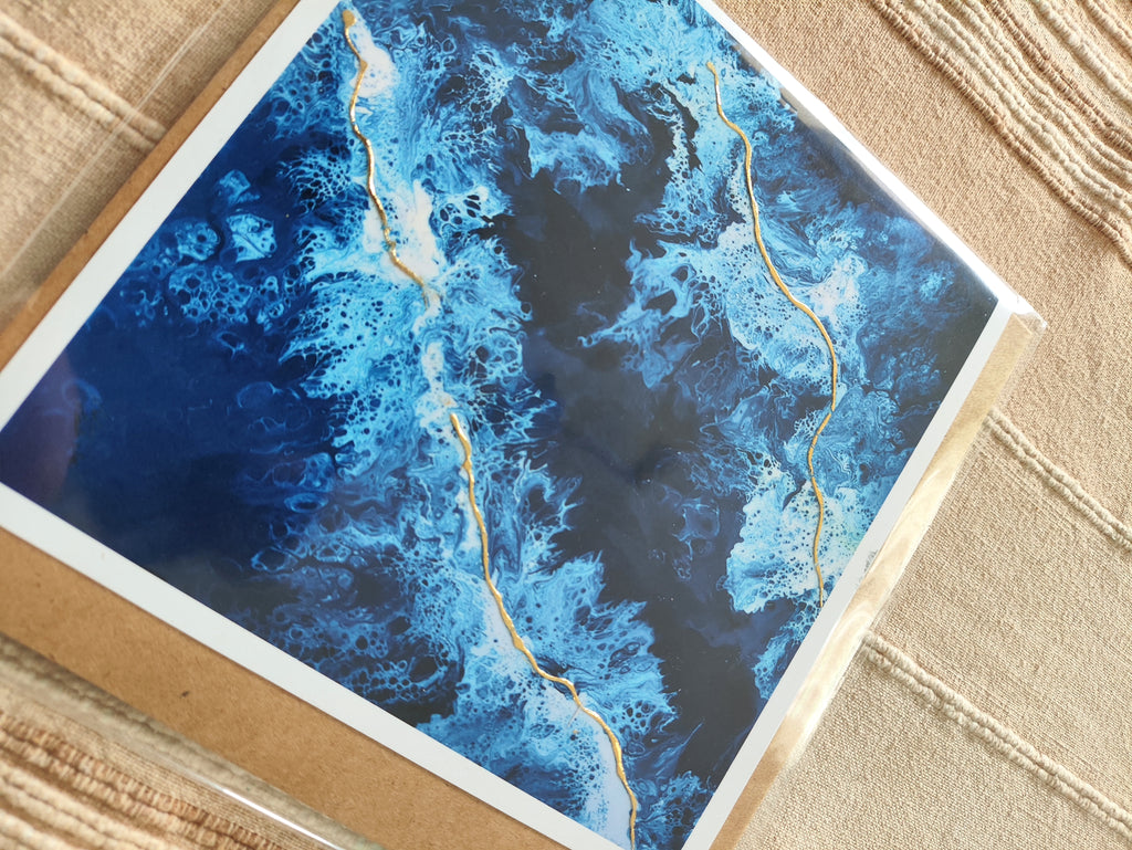 Deep — Art Greeting Card | Acrylic Fluid Art