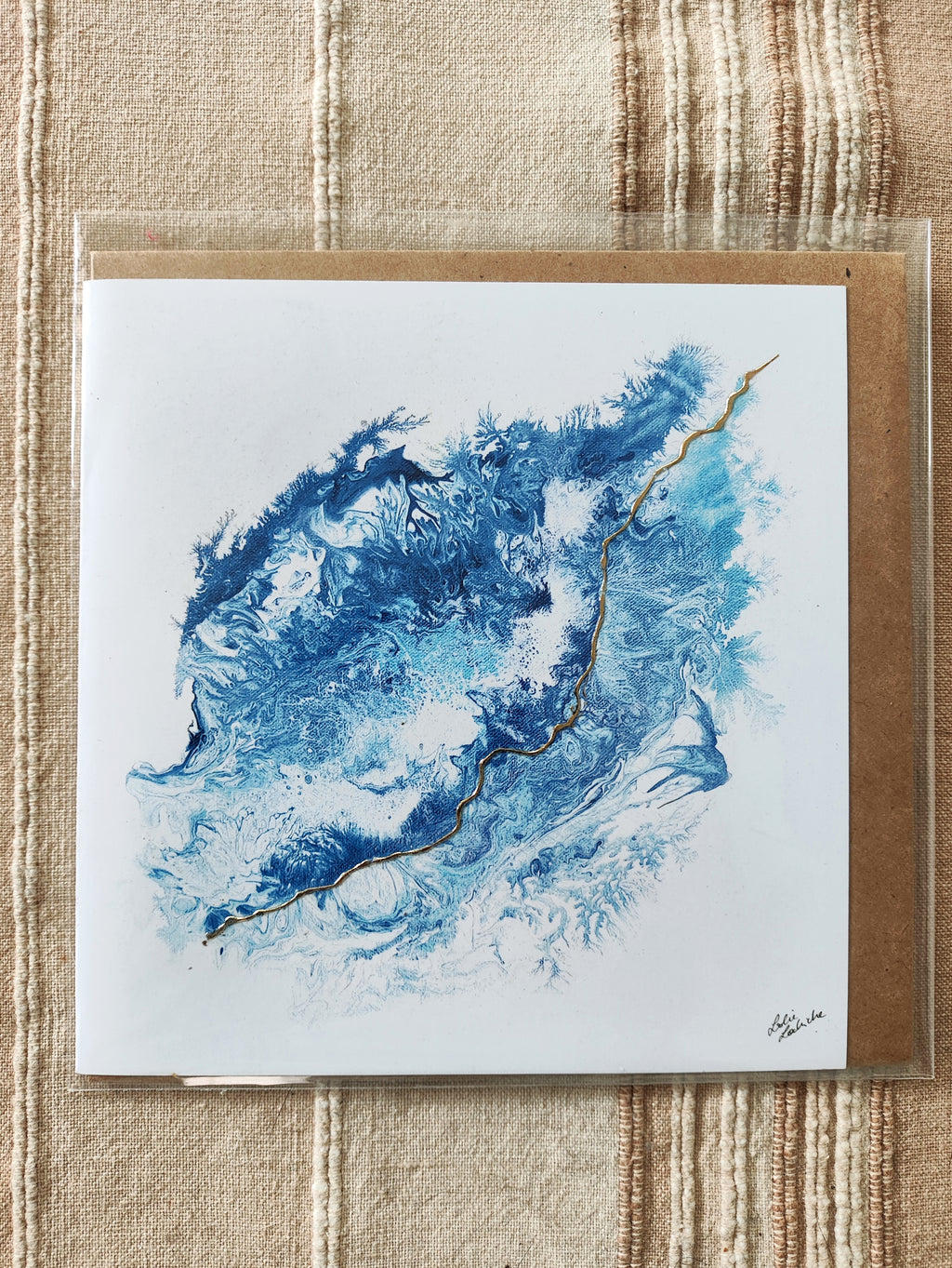 Seven Seas — Art Greeting Card | Acrylic Fluid Art