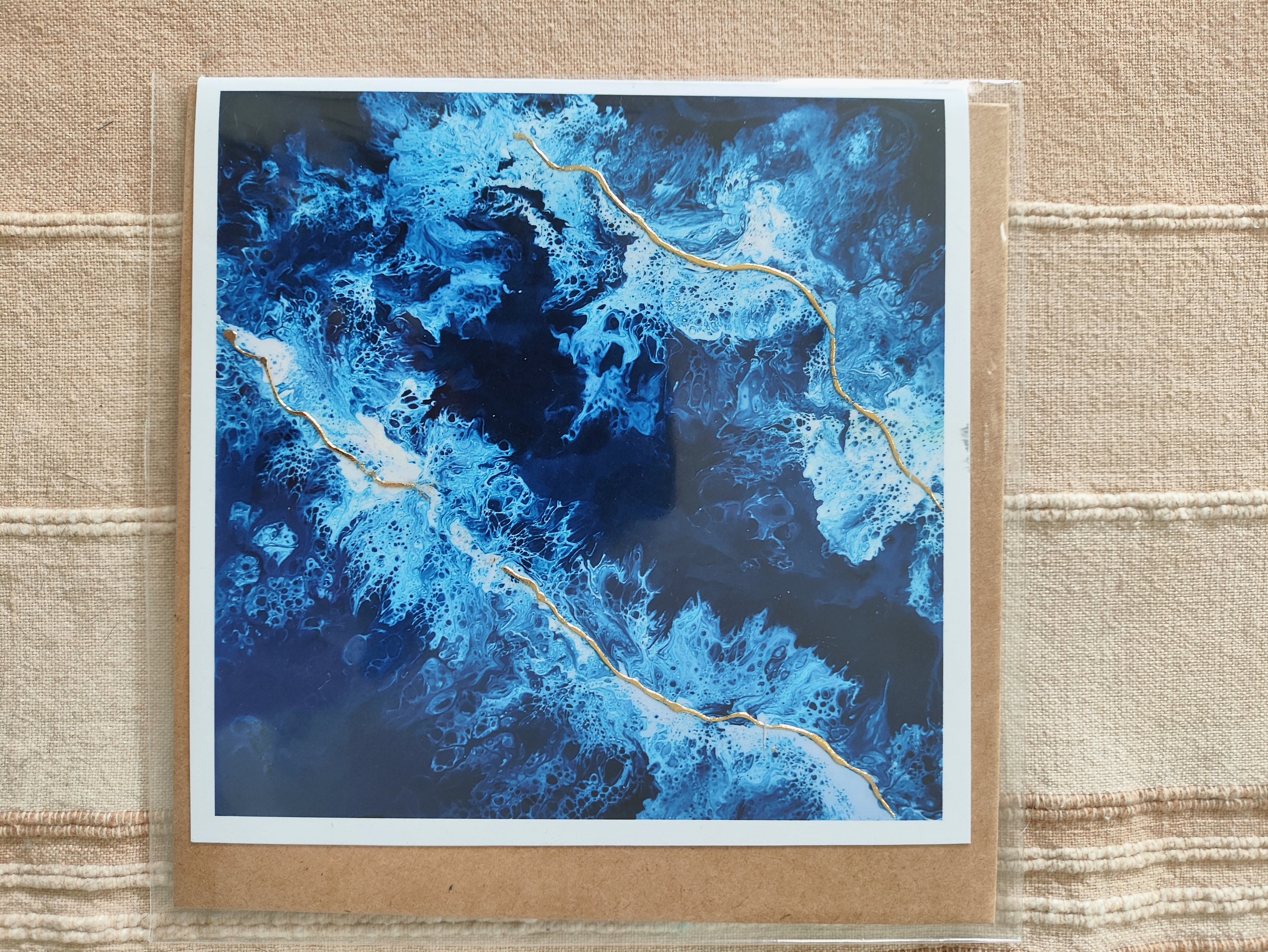 Deep — Art Greeting Card | Acrylic Fluid Art