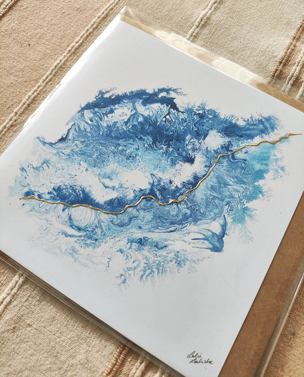 Seven Seas — Art Greeting Card | Acrylic Fluid Art