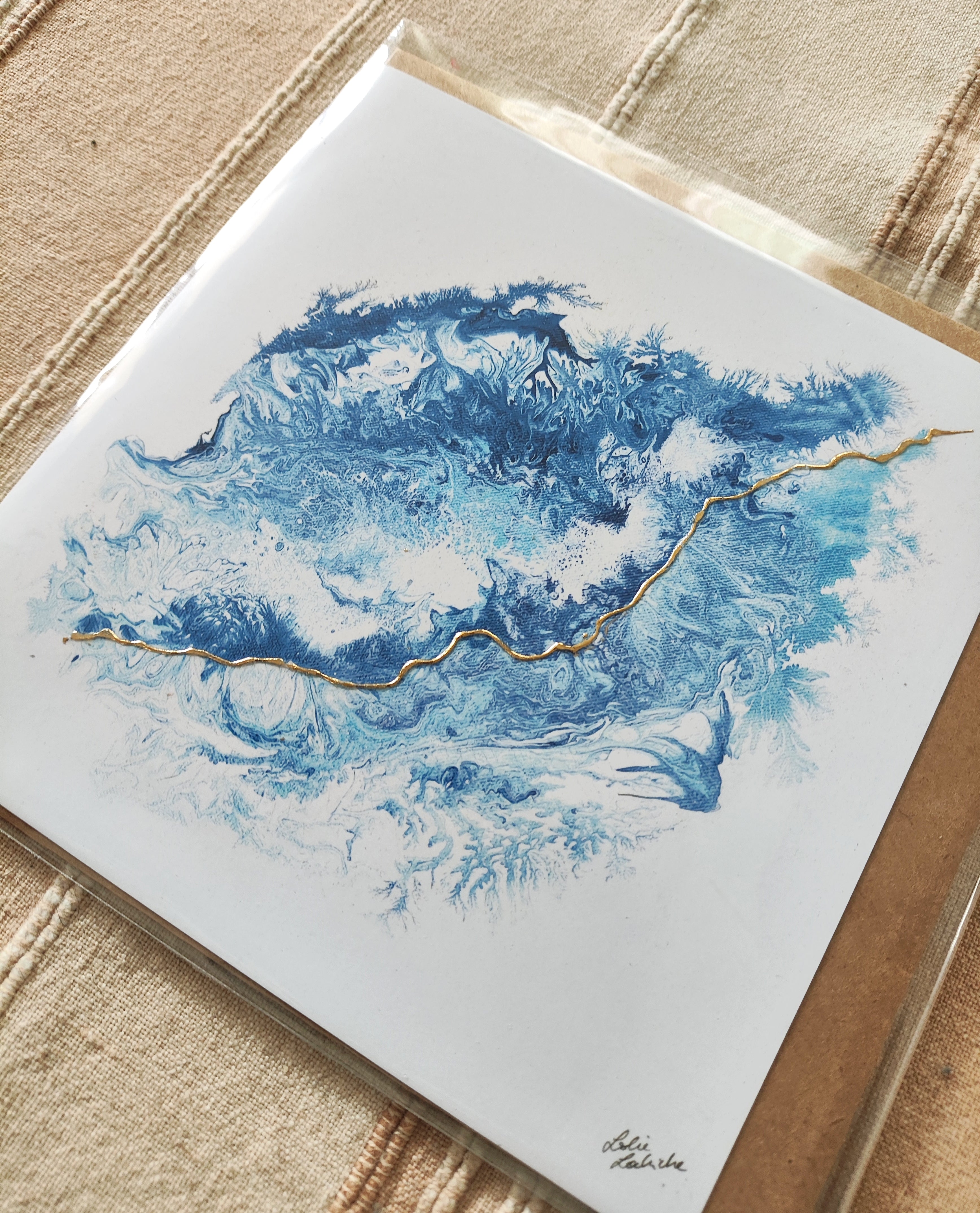Seven Seas — Art Greeting Card | Acrylic Fluid Art
