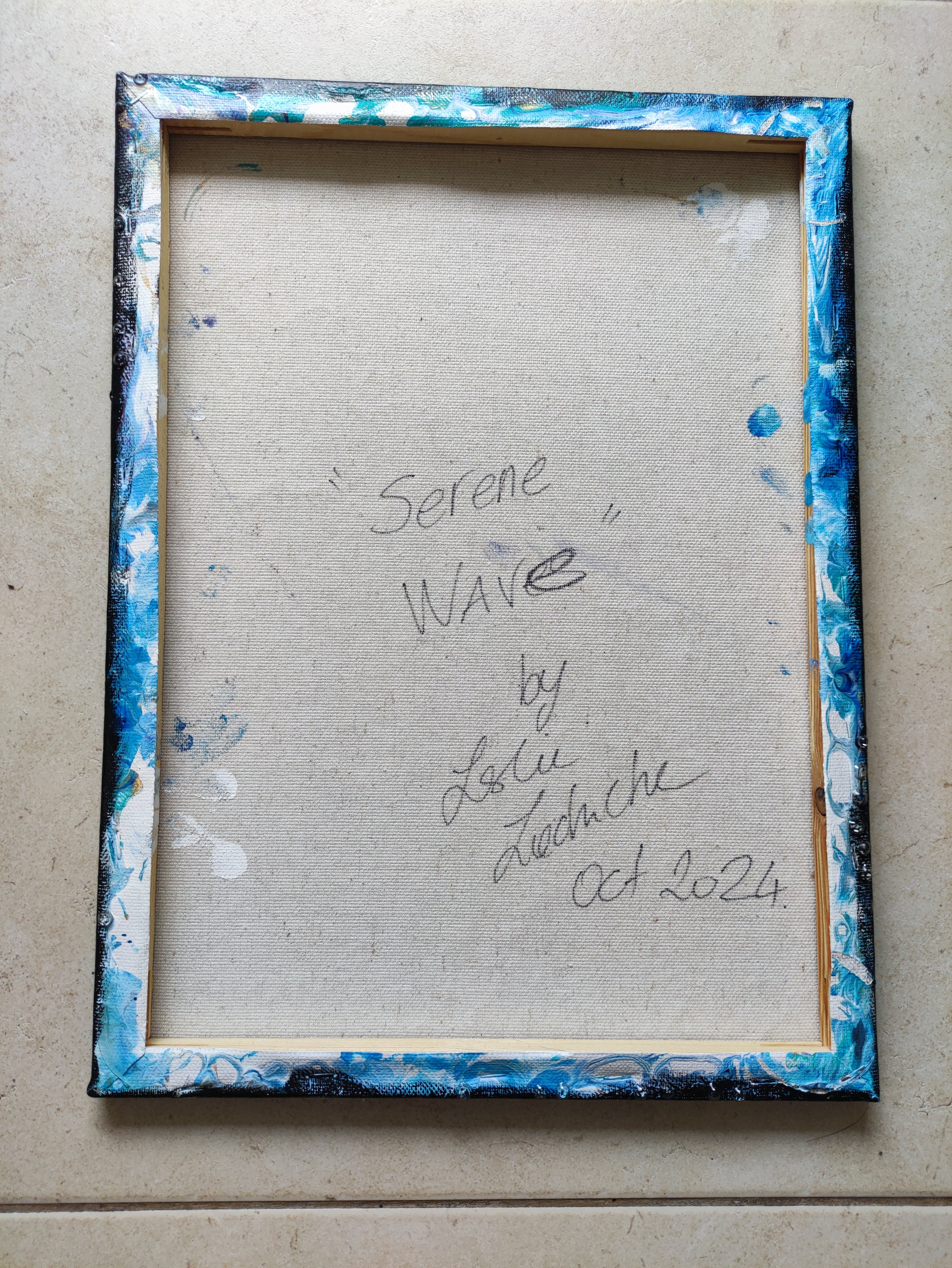 back of canvas